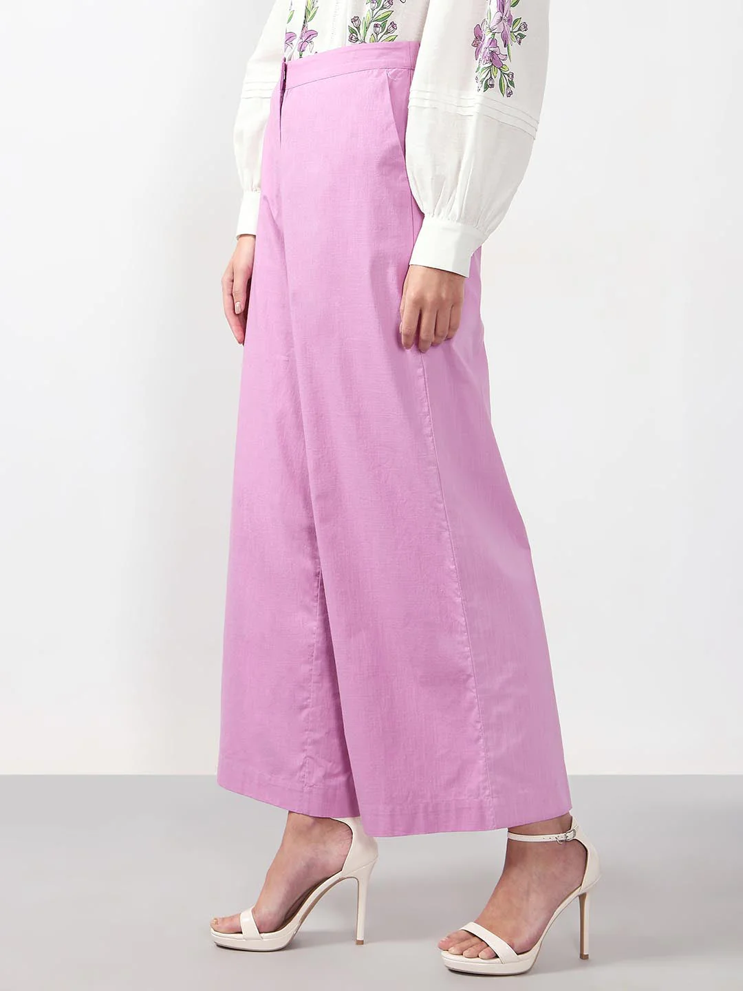 Vero Moda Purple High Rise Flared Pants - Image 4