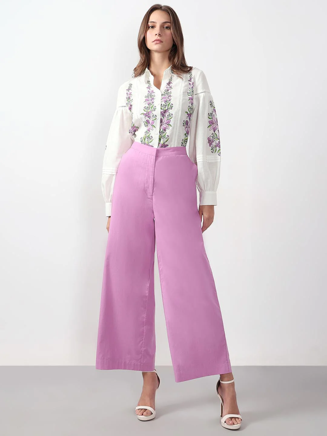 Vero Moda Purple High Rise Flared Pants - Image 5