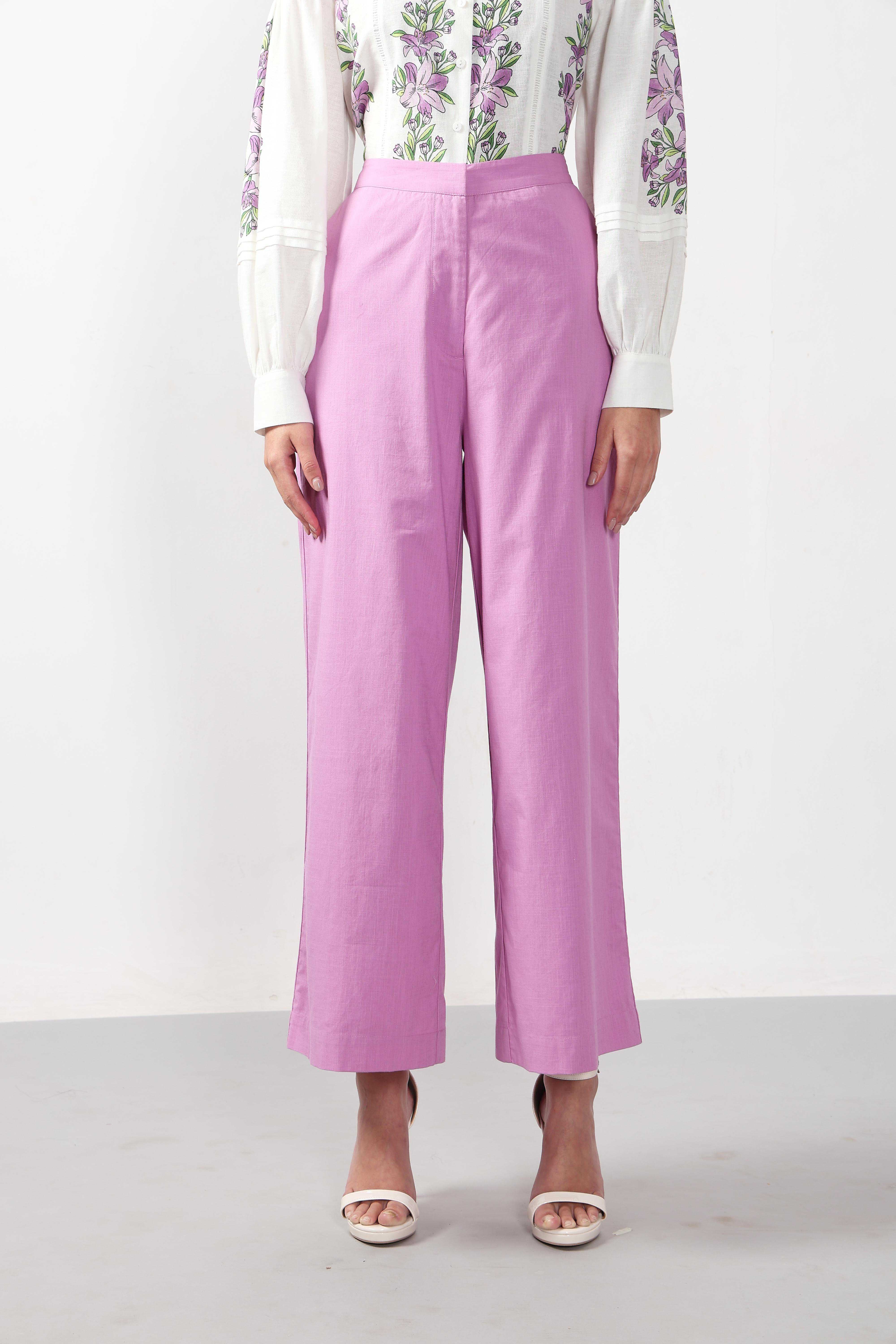 Vero Moda Purple High Rise Flared Pants - Image 9