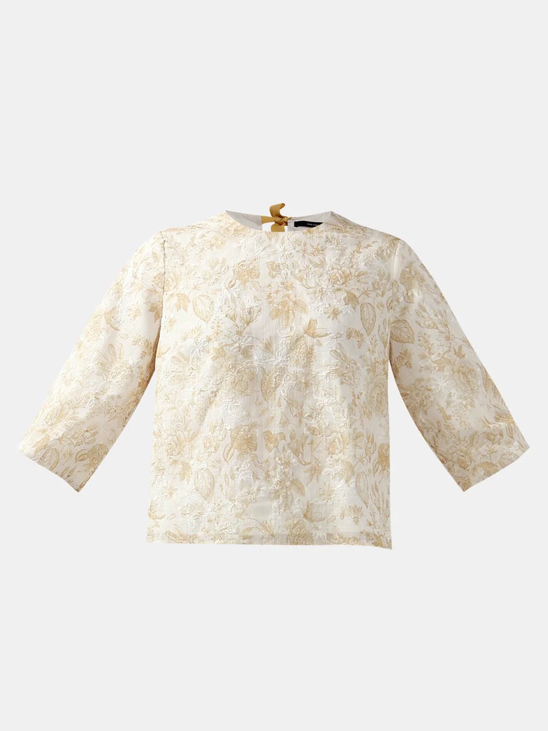 Vero Moda Ecru Jacquard Printed Top - Image 7