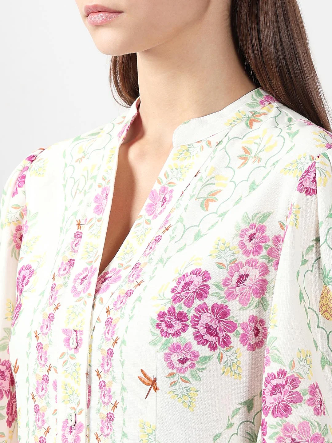 Vero Moda White Printed Cotton Midi Dress - Image 6