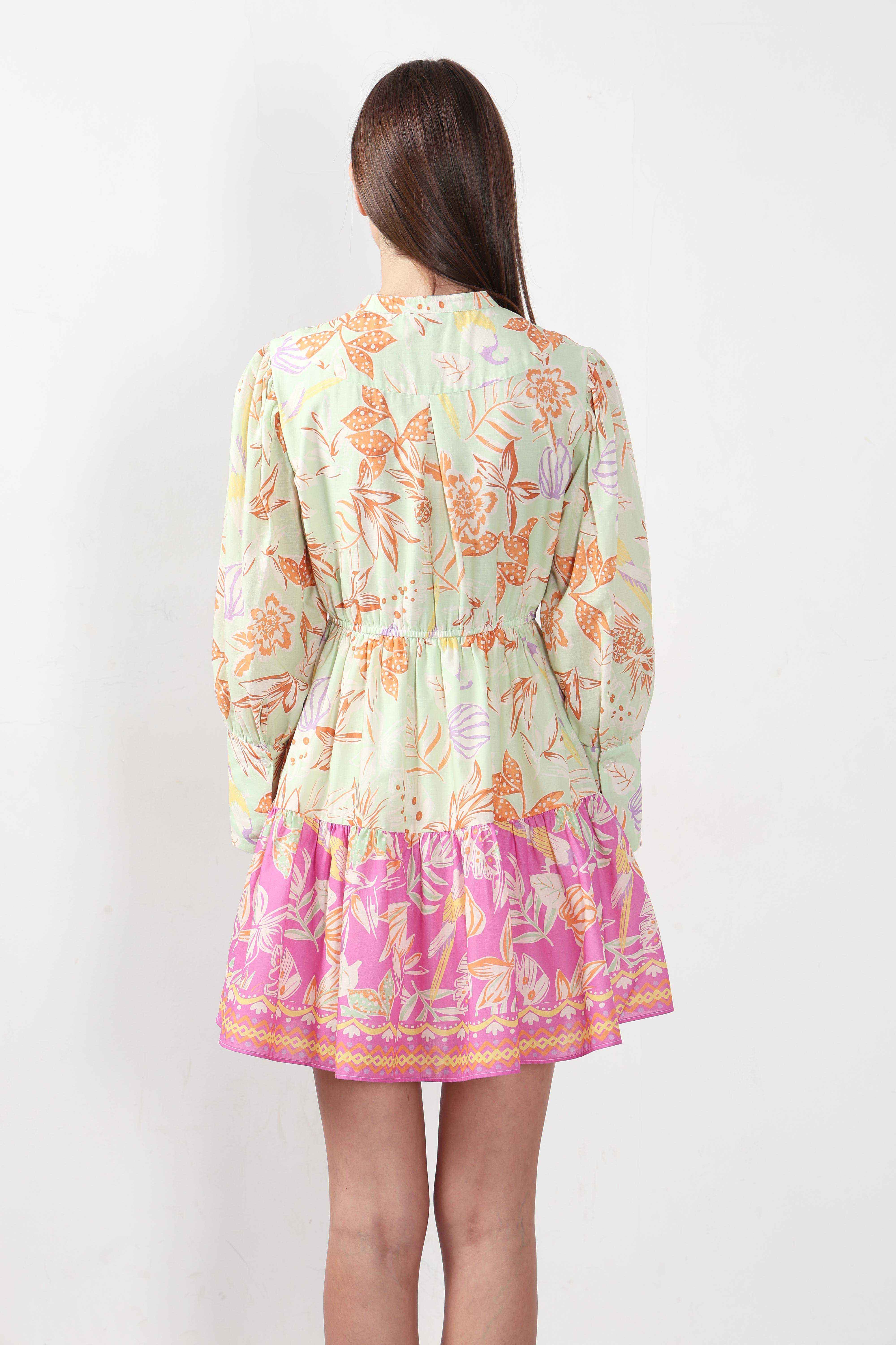 Vero Moda Green Floral Fit & Flare Dress - Image 10