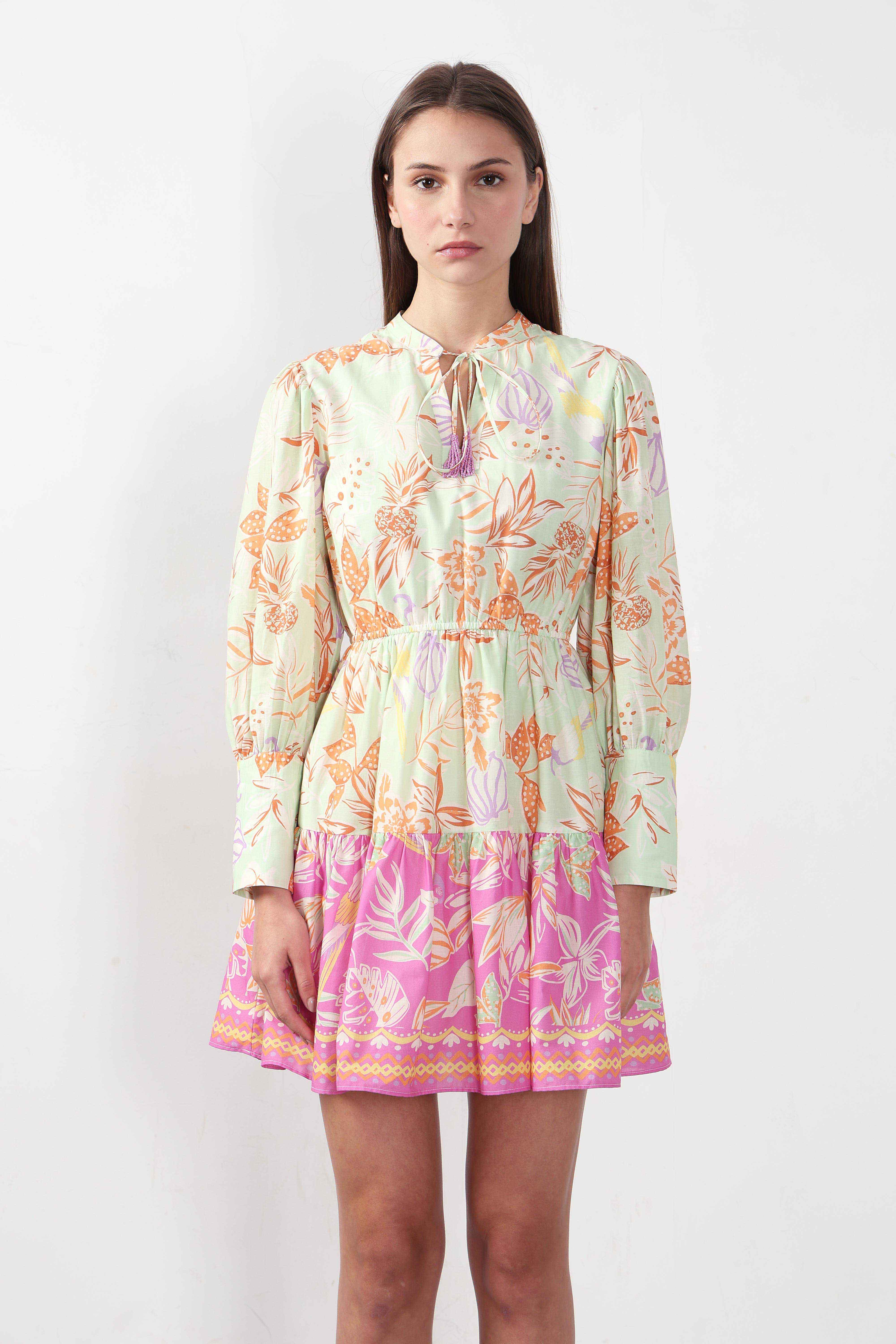Vero Moda Green Floral Fit & Flare Dress - Image 9