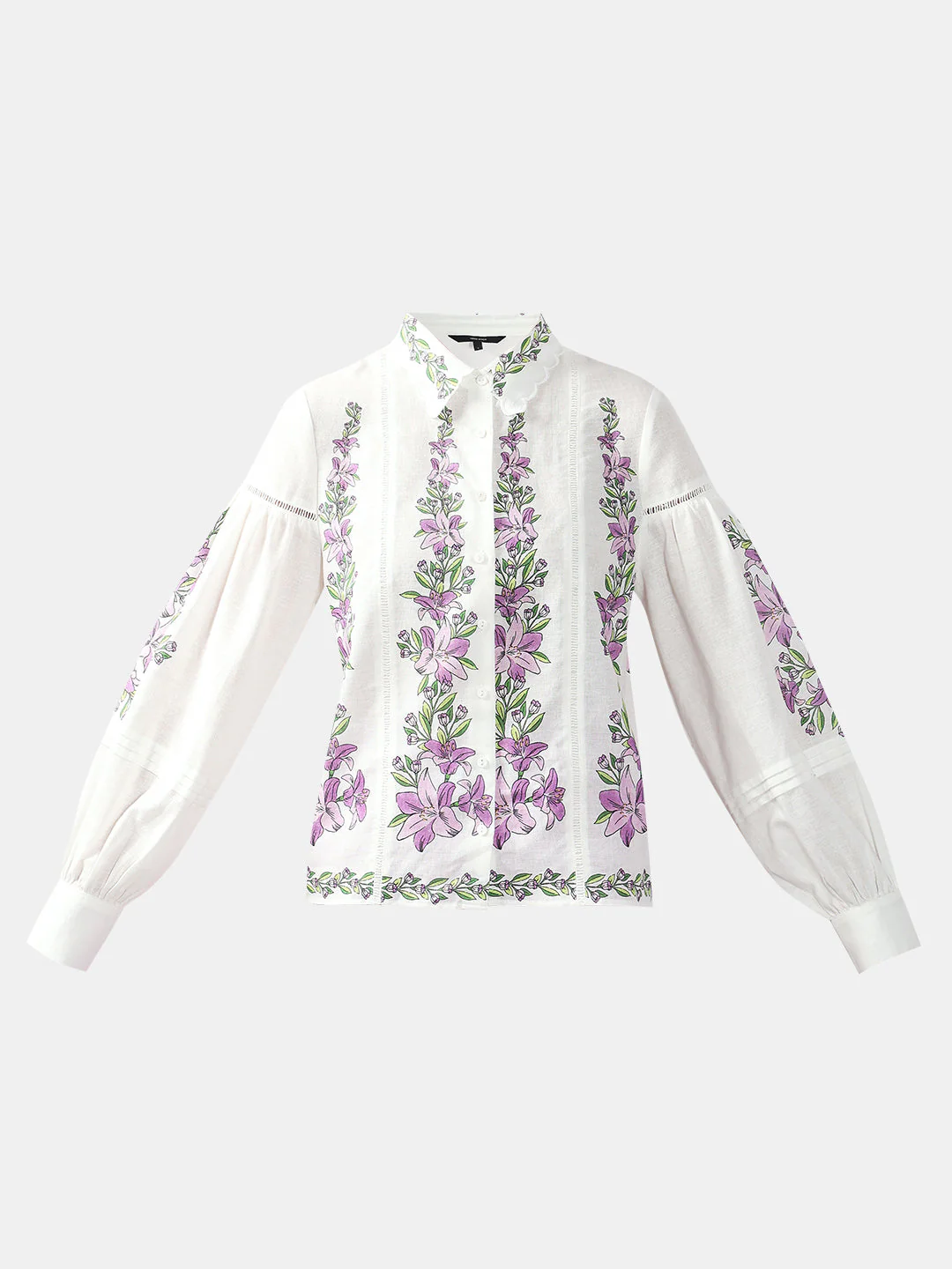 VERO MODA White Floral Print Cotton Shirt - Image 7