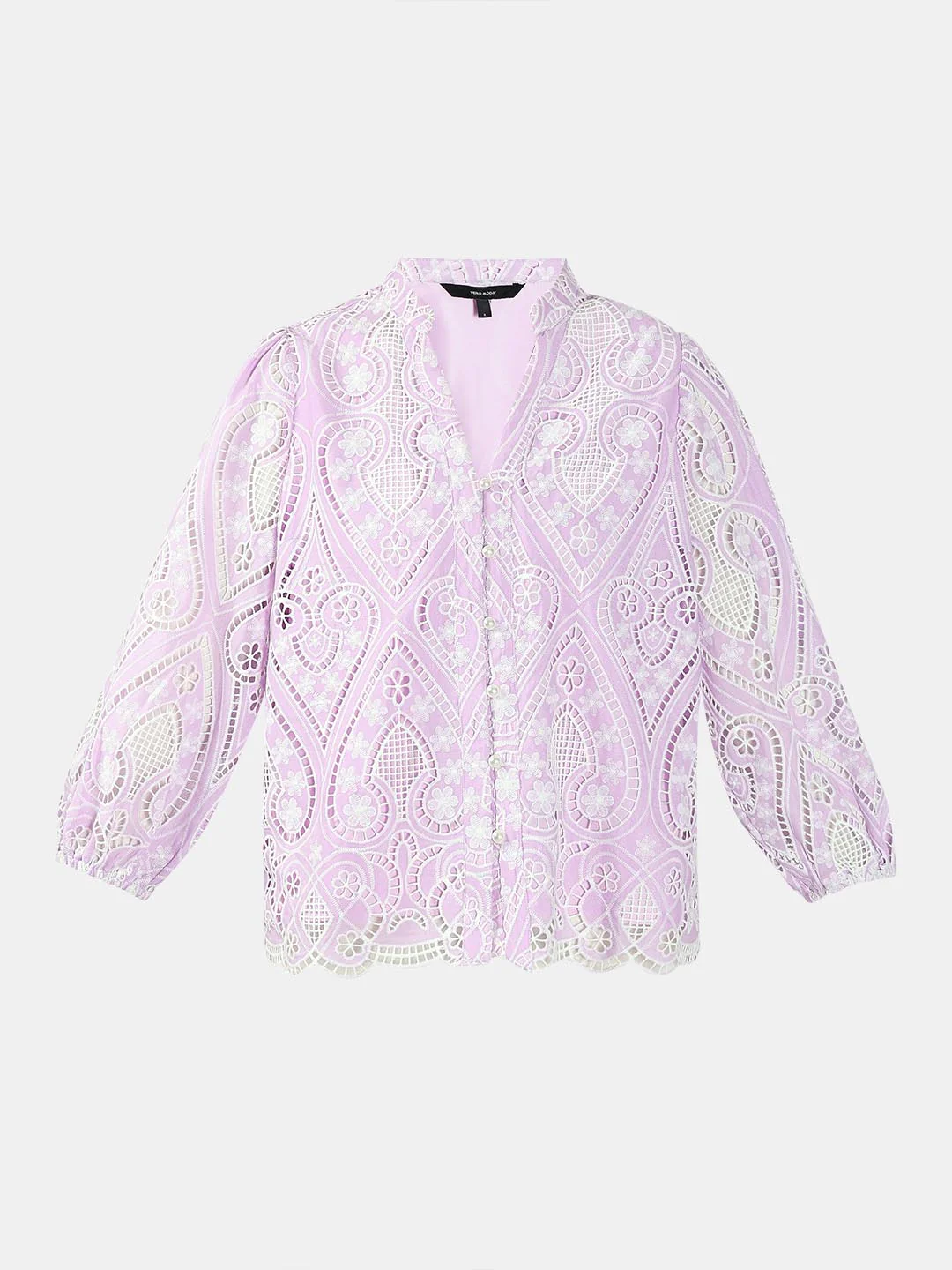 Lilac Schiffli Embroidered Top - Image 7