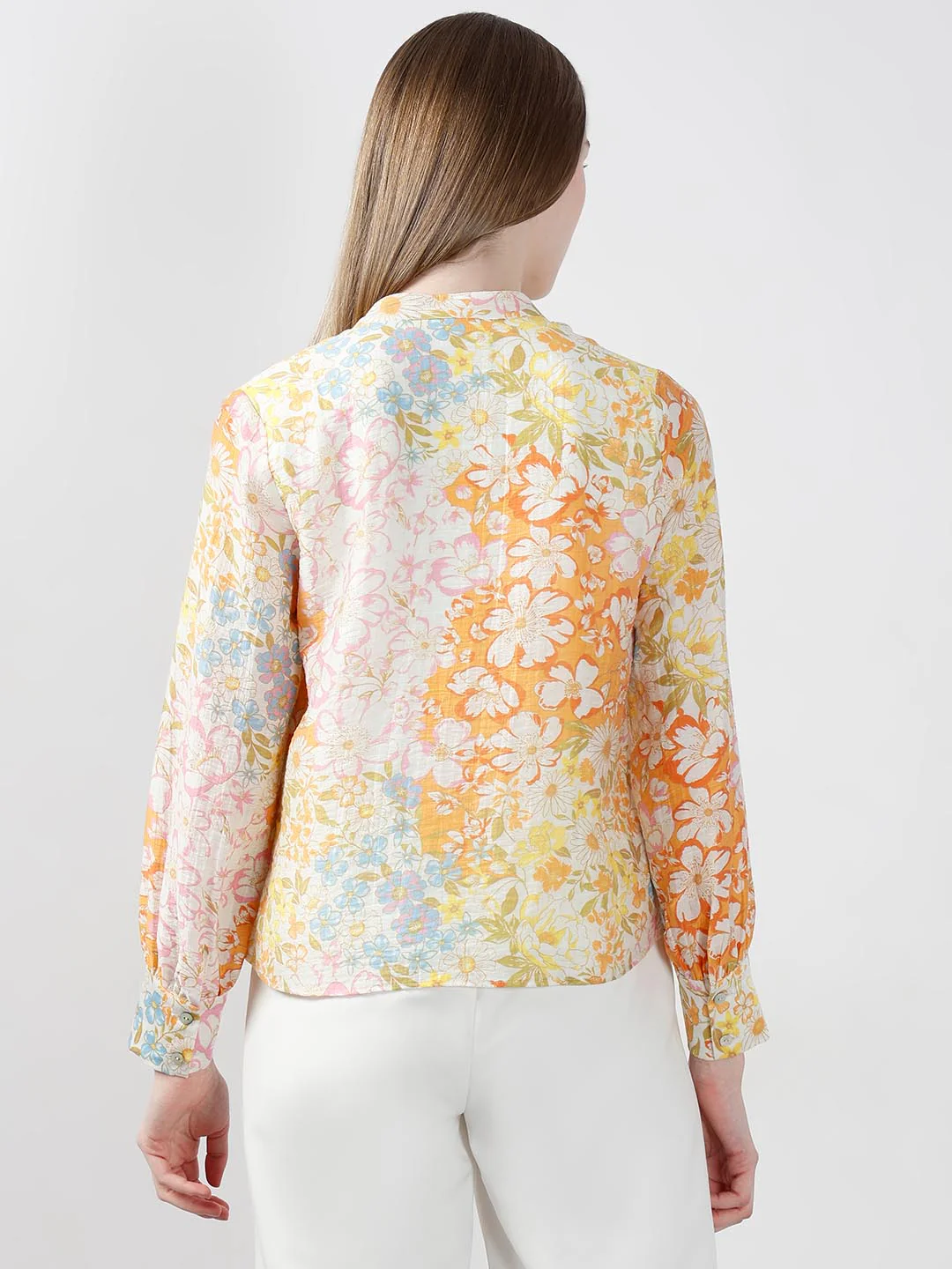 Vero Moda Yellow Floral Full Sleeves Shirt - Image 3