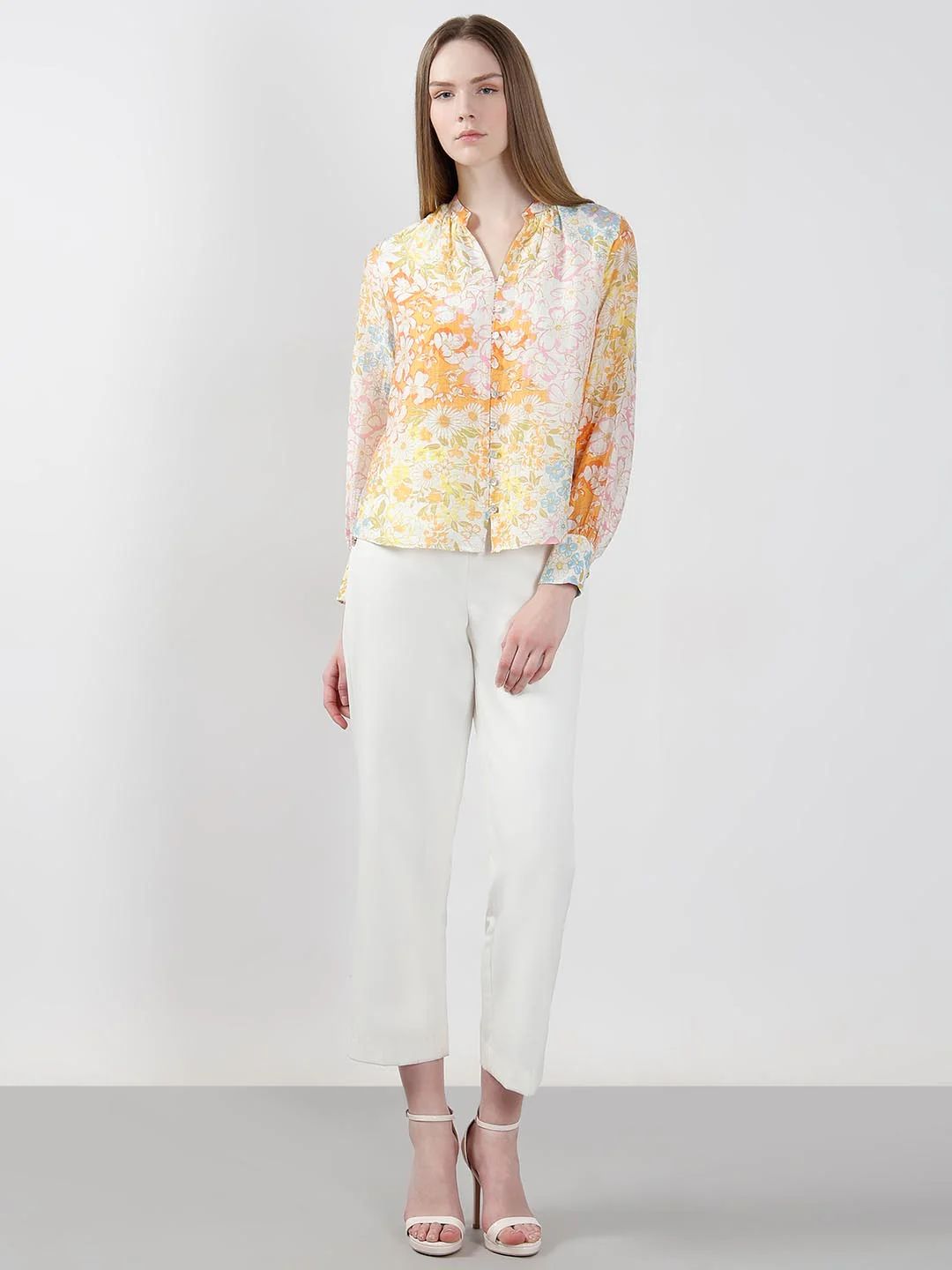 Vero Moda Yellow Floral Full Sleeves Shirt - Image 5