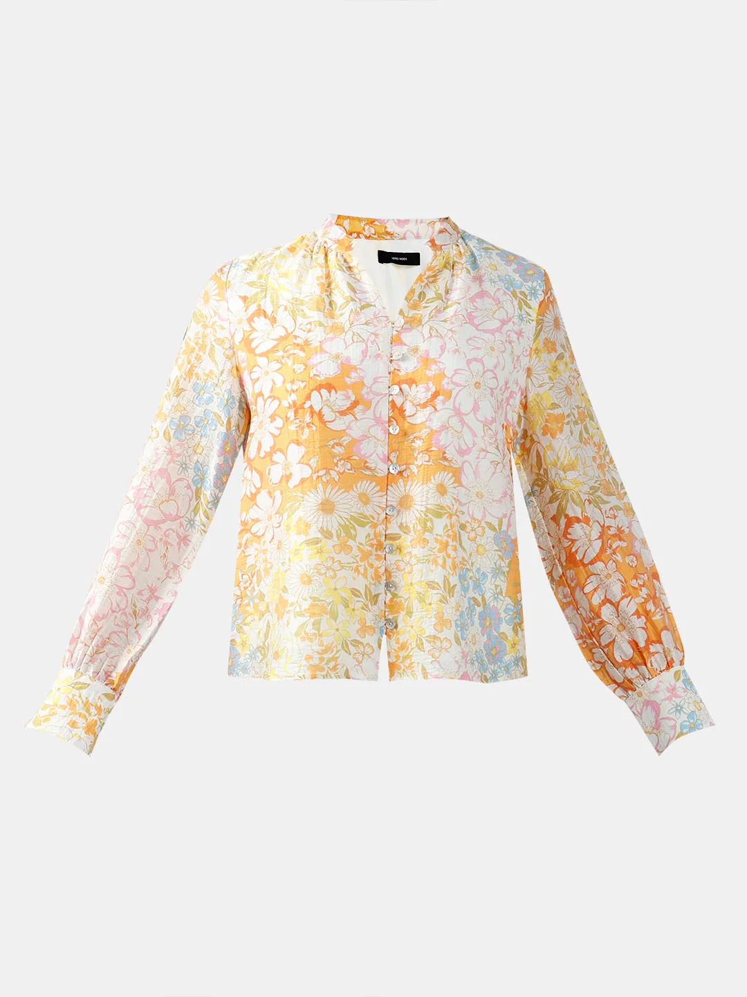 Vero Moda Yellow Floral Full Sleeves Shirt - Image 7