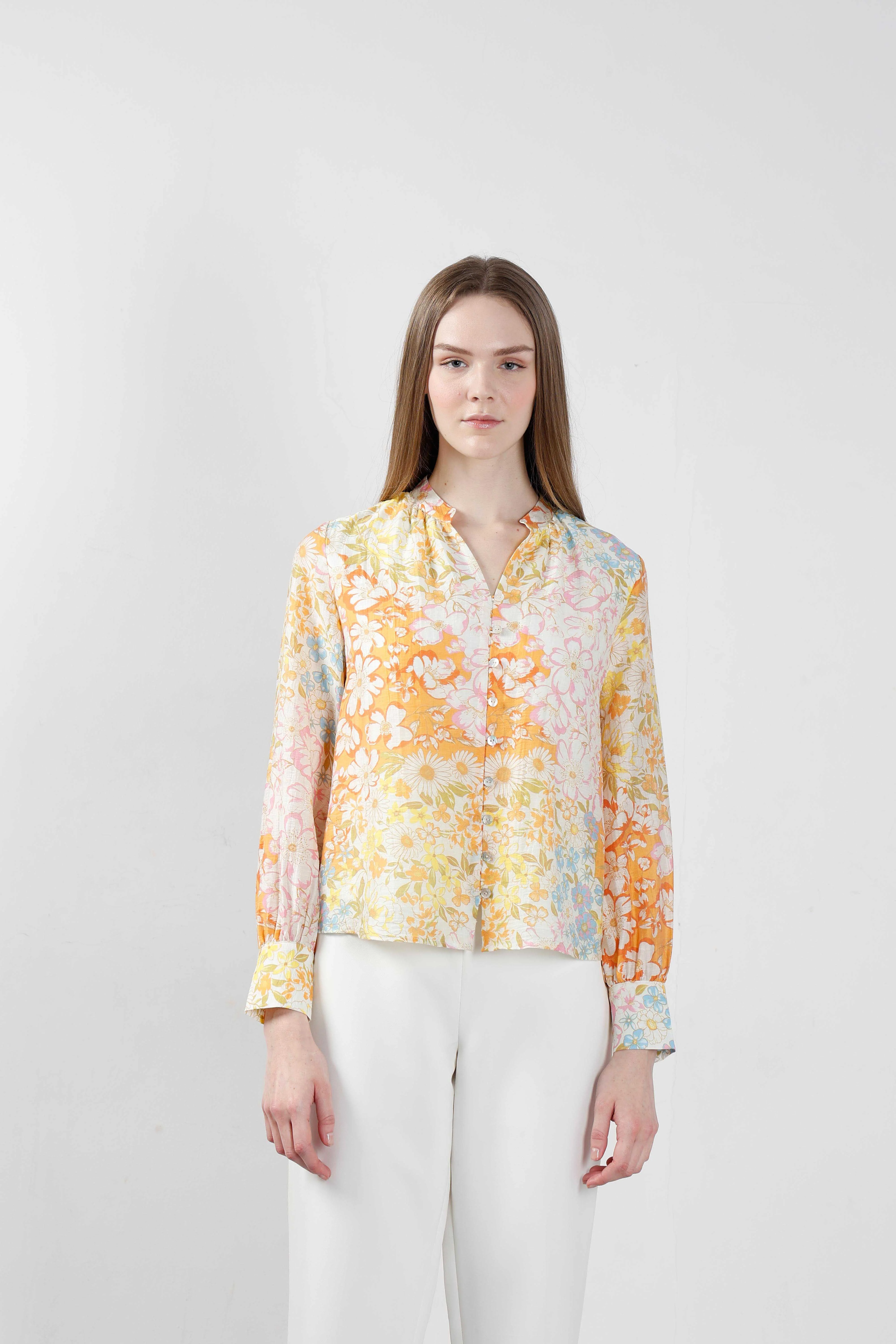 Vero Moda Yellow Floral Full Sleeves Shirt - Image 9