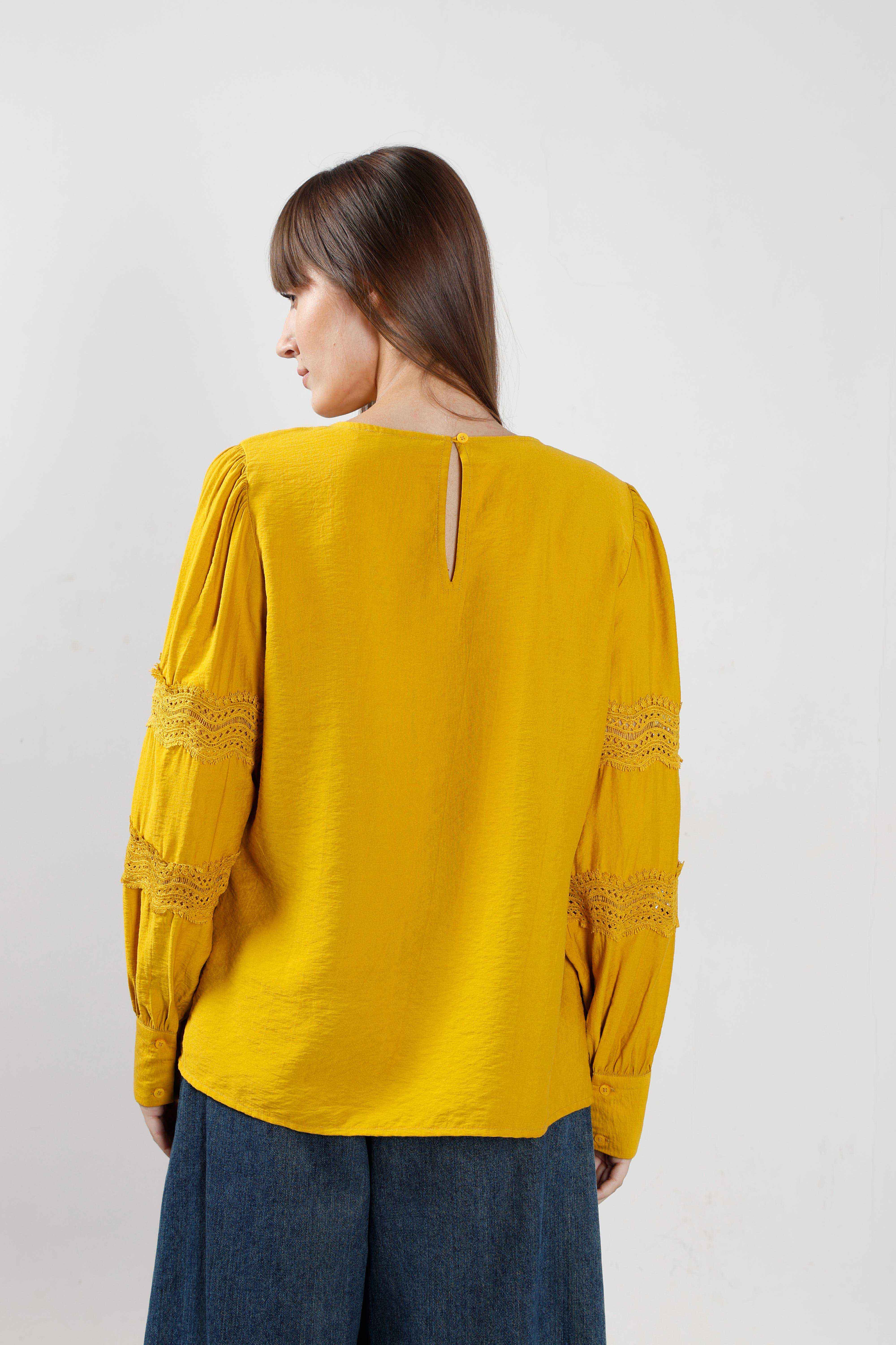 Vero Moda Yellow Puff Sleeves Top - Image 10