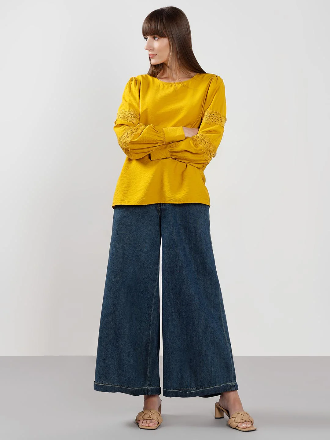 Vero Moda Yellow Puff Sleeves Top - Image 5