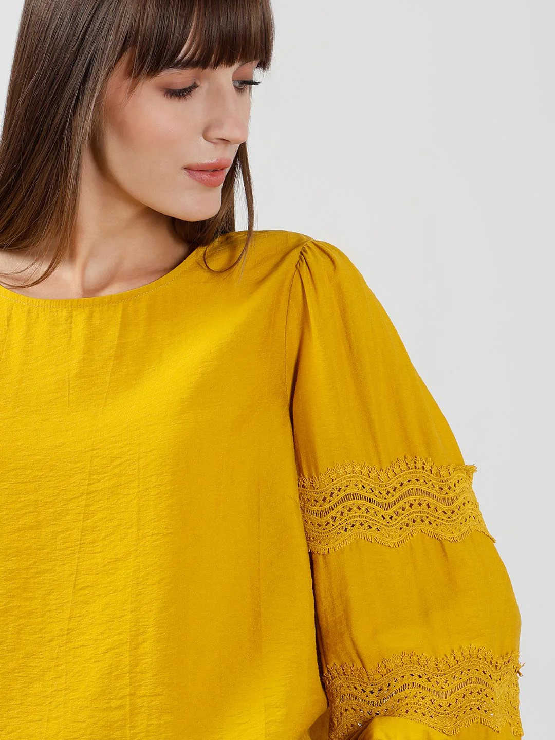 Vero Moda Yellow Puff Sleeves Top - Image 6