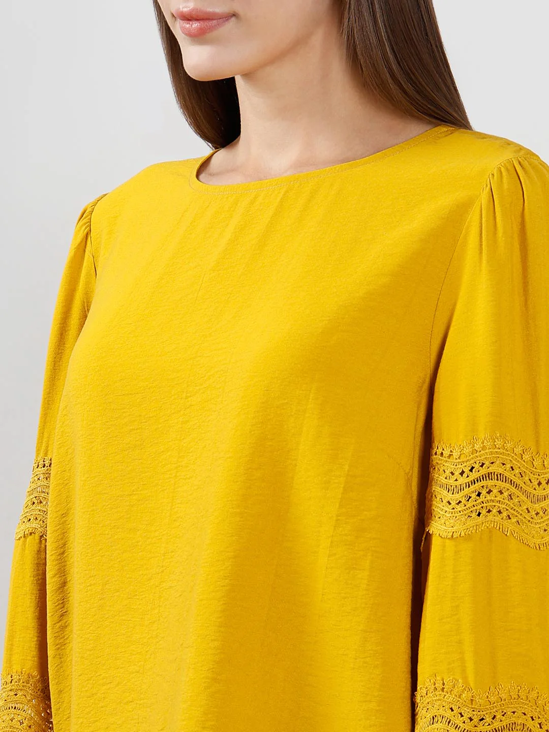 Vero Moda Yellow Puff Sleeves Top - Image 8