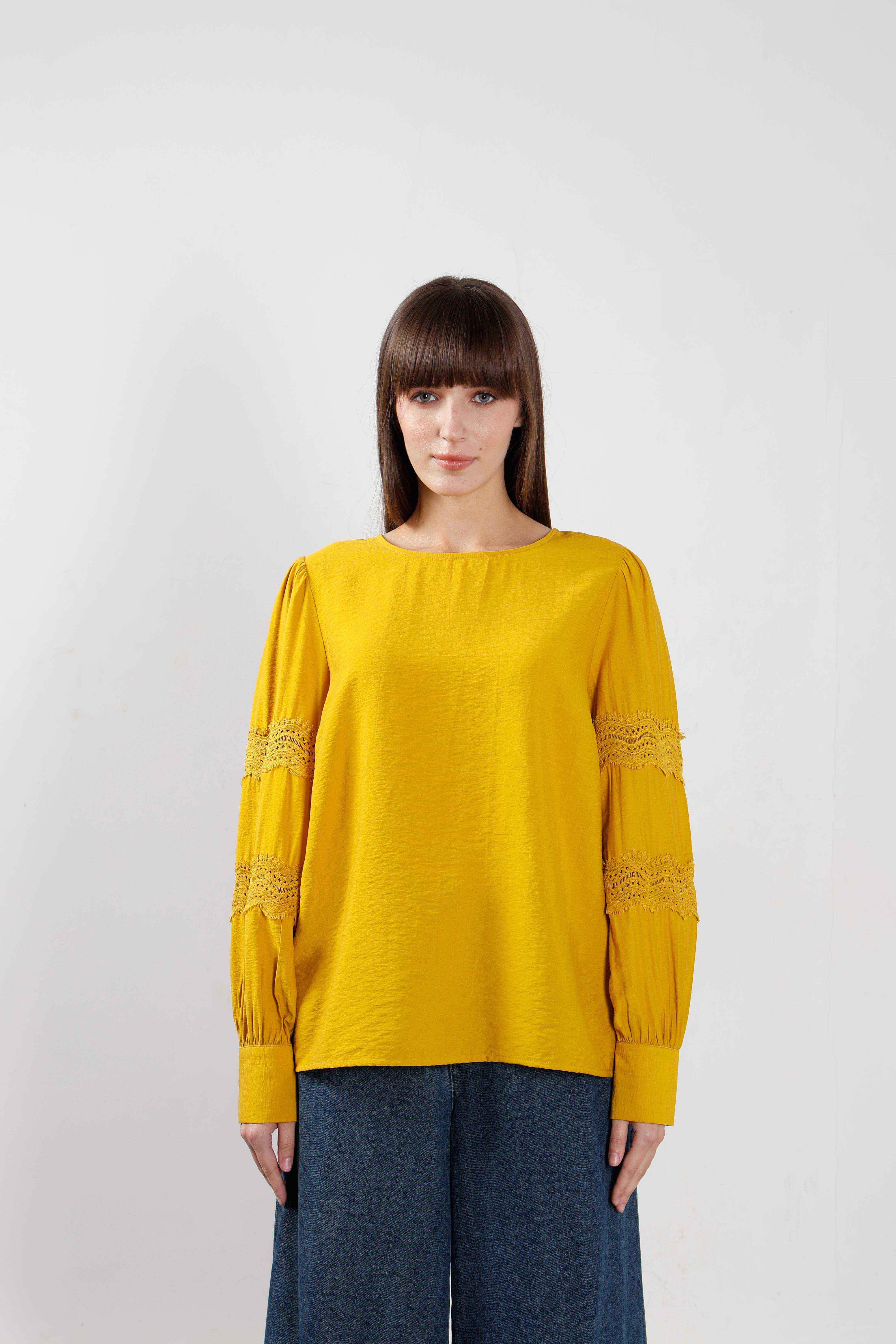 Vero Moda Yellow Puff Sleeves Top - Image 9