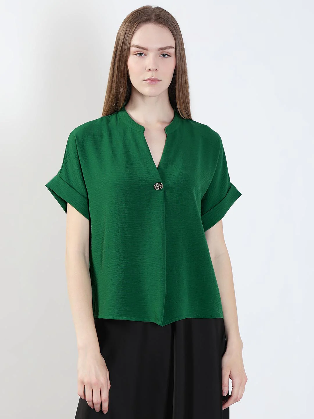 Green Short Sleeves Top - Image 2