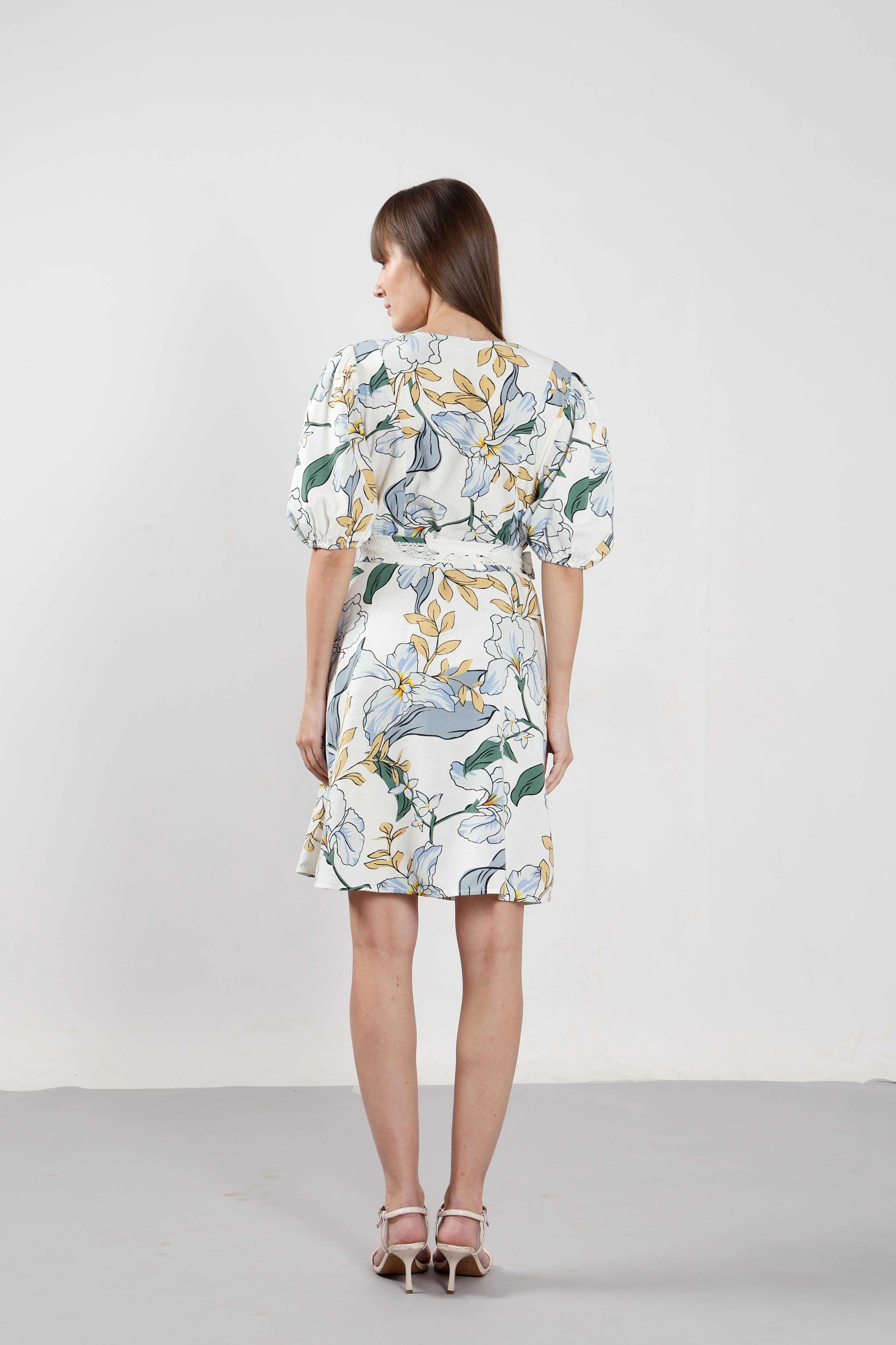 Vero Moda White Floral Printed Dress - Image 10