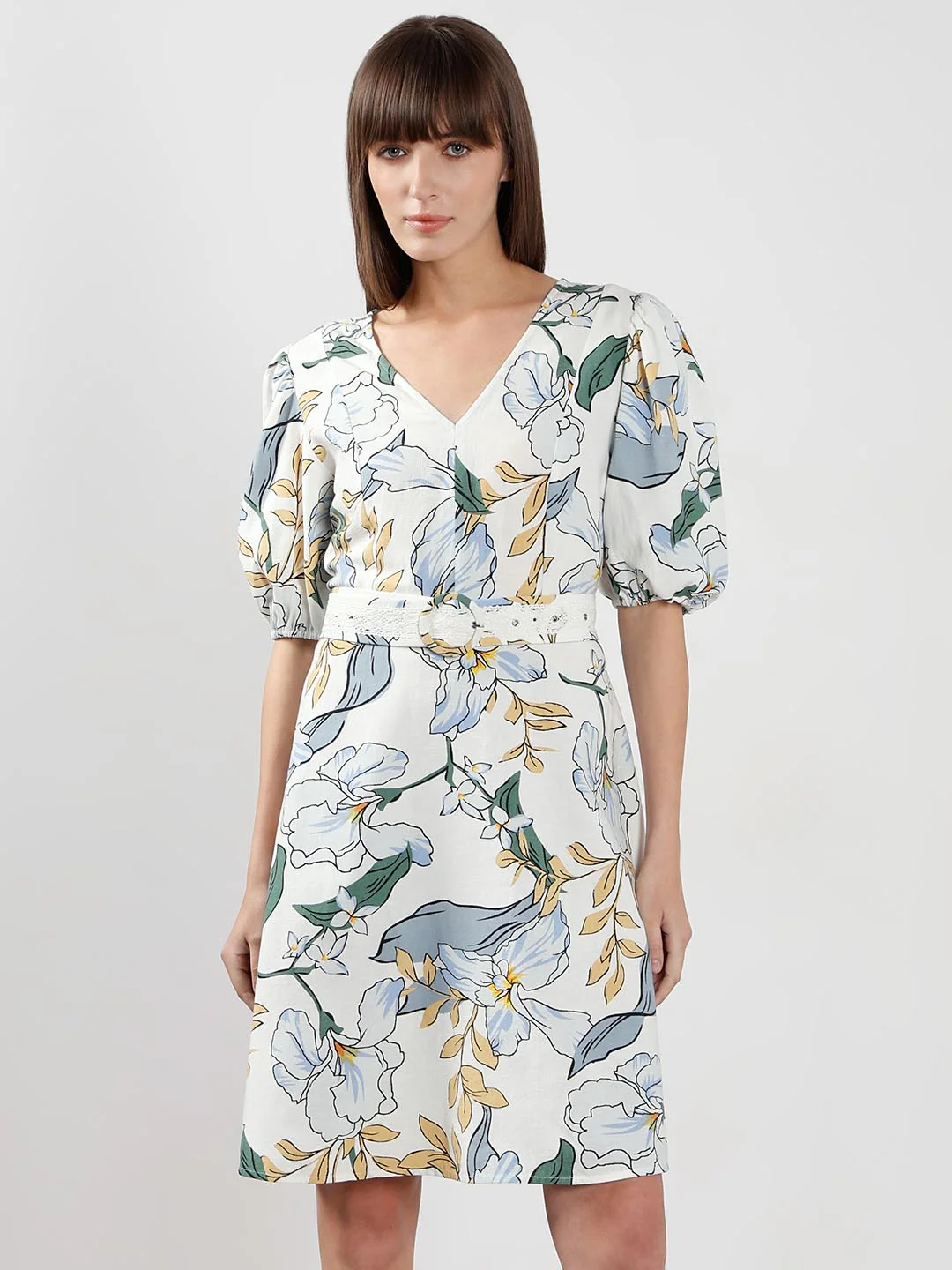 Vero Moda White Floral Printed Dress - Image 2