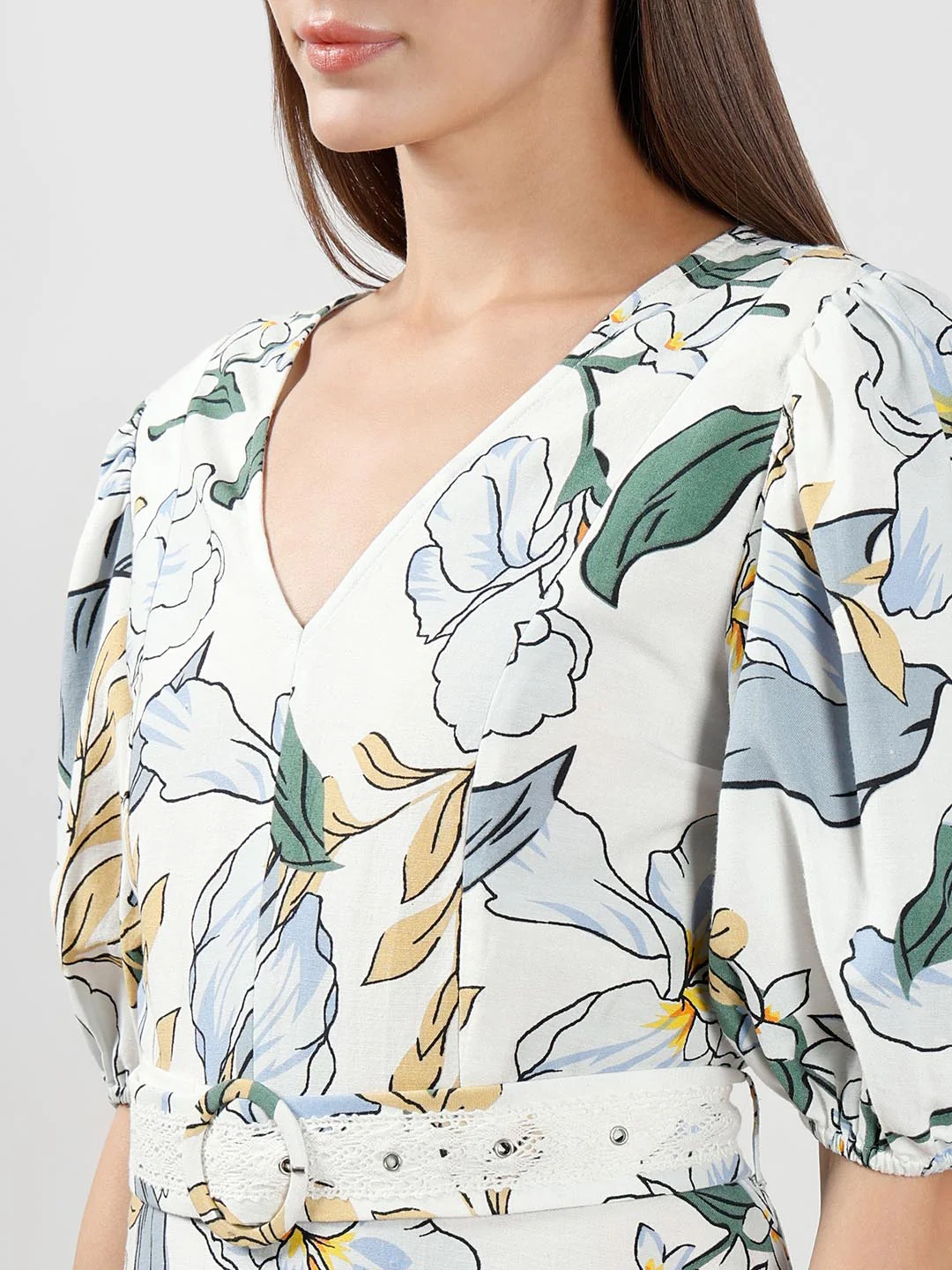 Vero Moda White Floral Printed Dress - Image 8