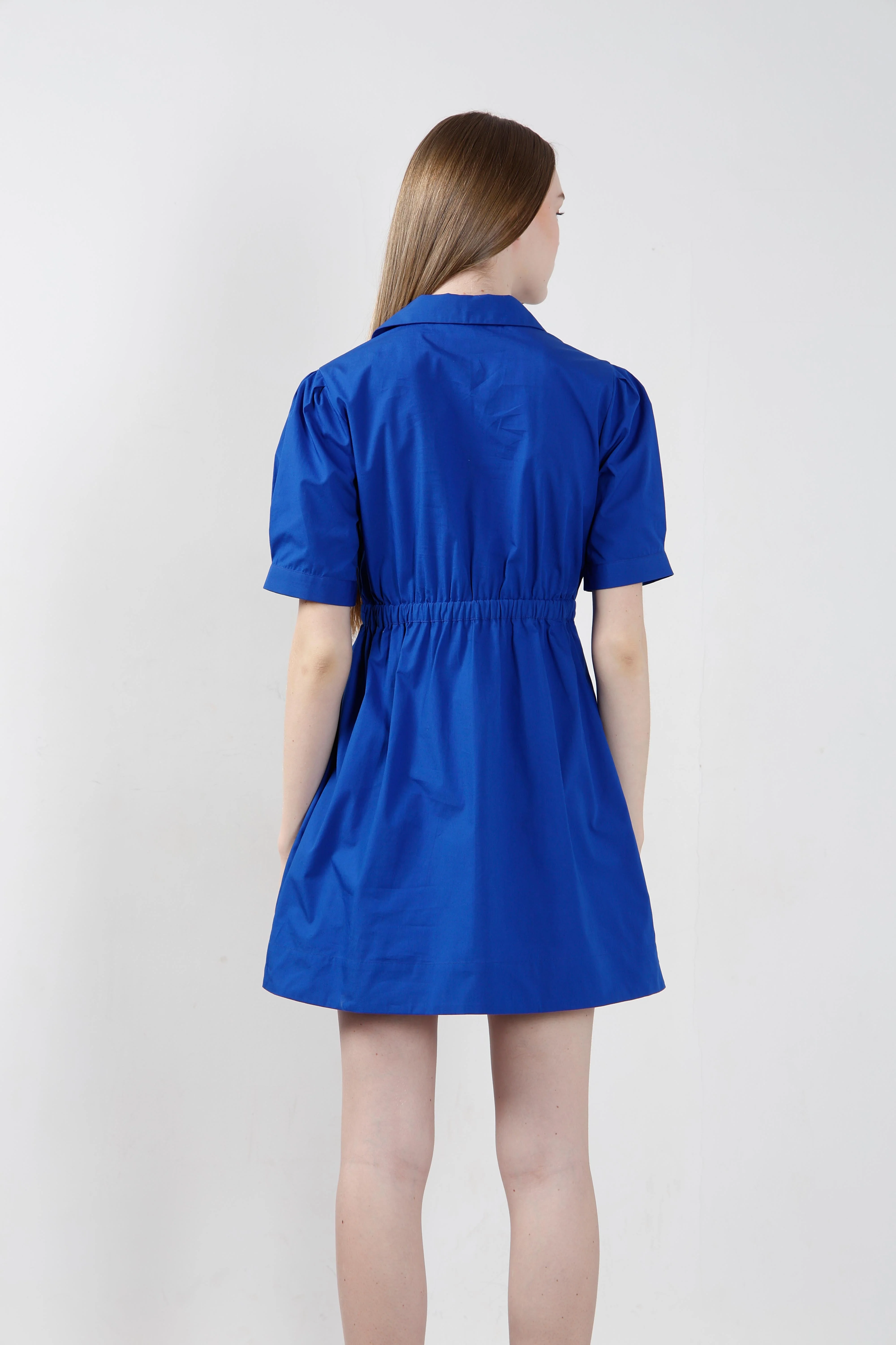 Vero Moda Blue Cotton Shirt Dress - Image 10