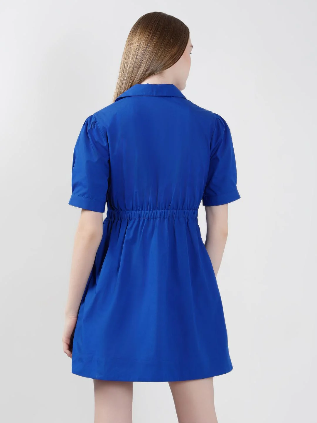 Vero Moda Blue Cotton Shirt Dress - Image 3