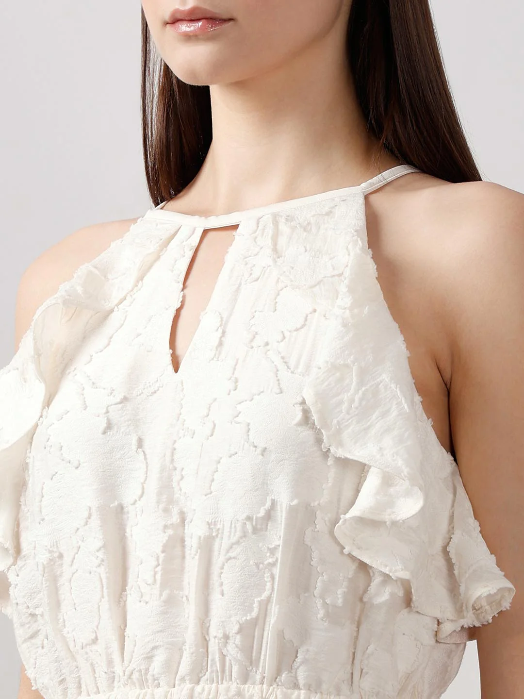 Vero Moda White Ruffle Midaxi Dress - Image 6