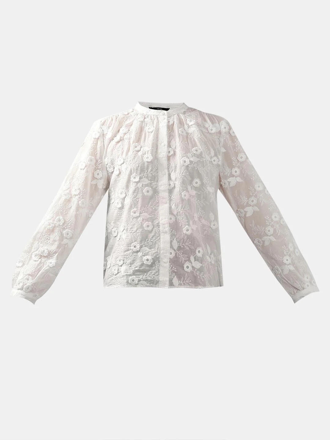 Vero Moda White 3D Embroidery Shirt - Image 7