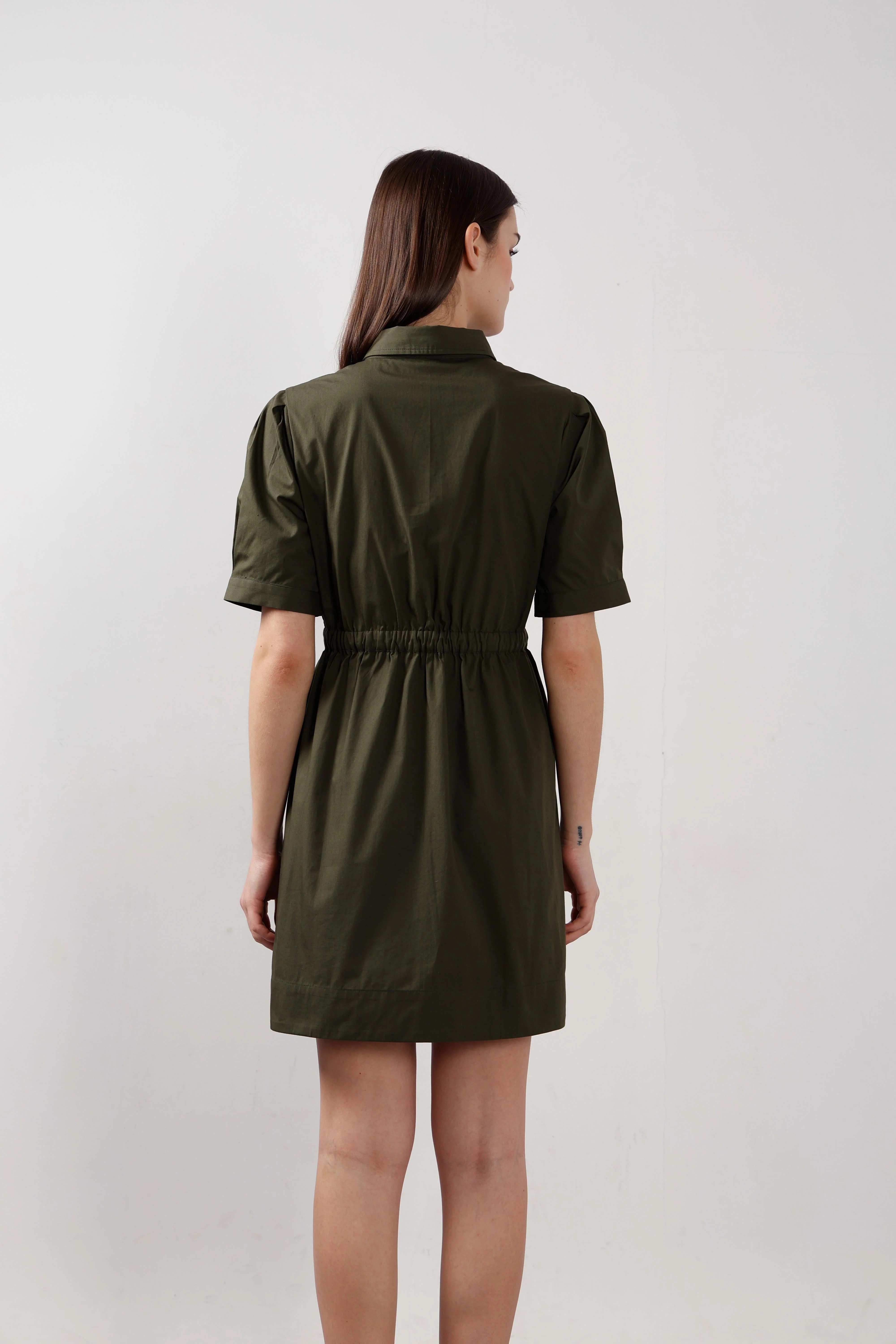 Vero Moda Green Cotton Shirt Dress - Image 10
