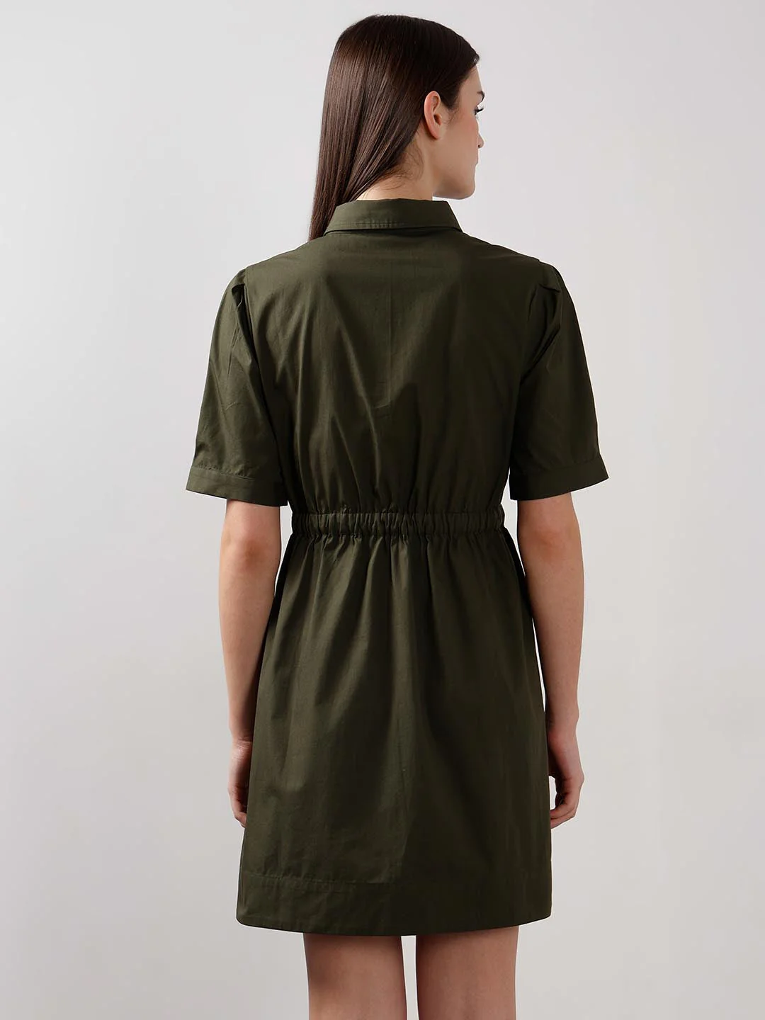 Vero Moda Green Cotton Shirt Dress - Image 3