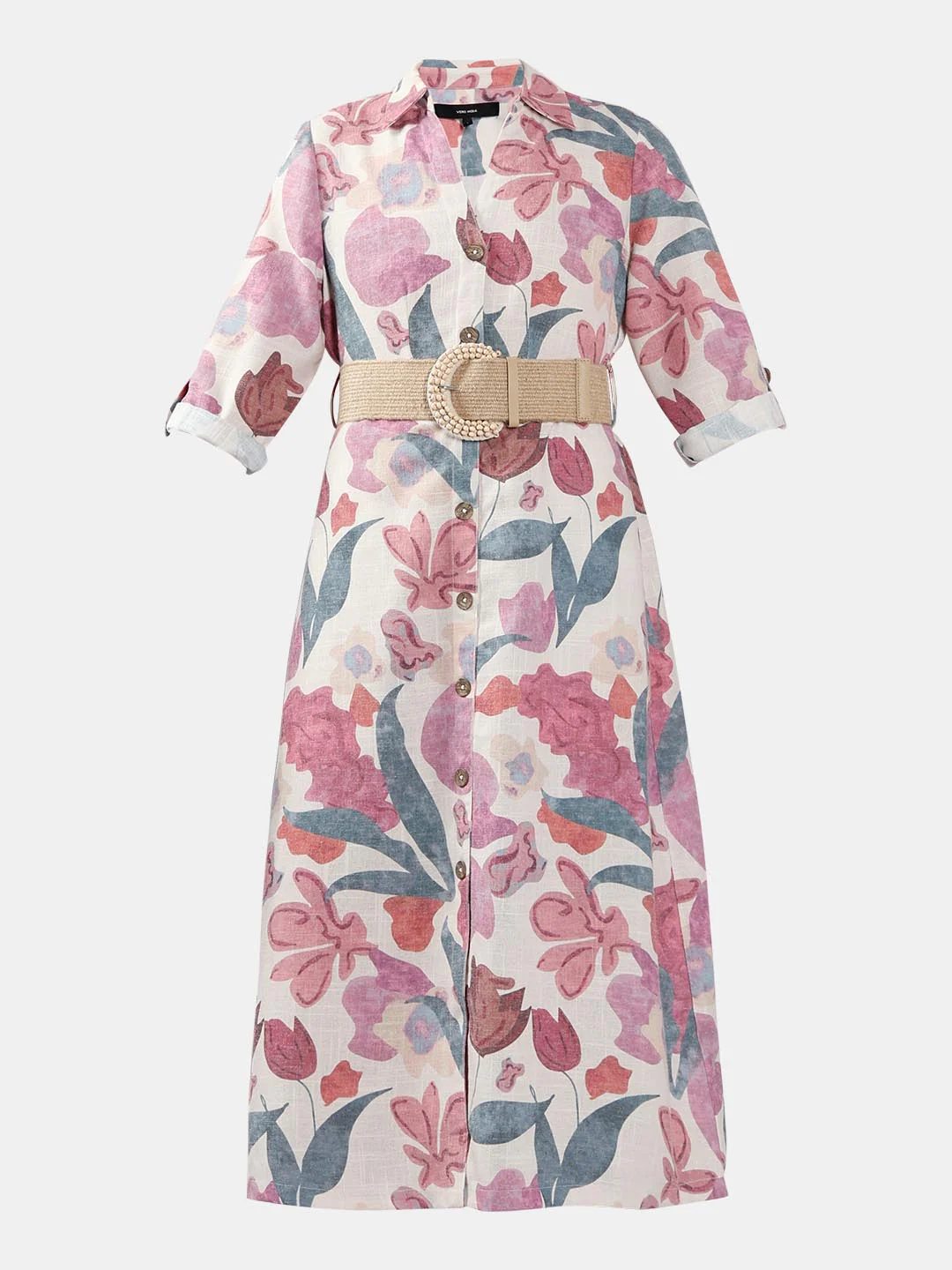 Vero Moda Pink Floral Print Shirt Dress - Image 7