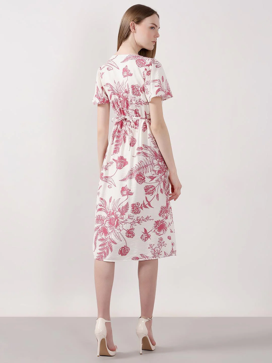 Vero Moda White Printed Midi Dress - Image 4
