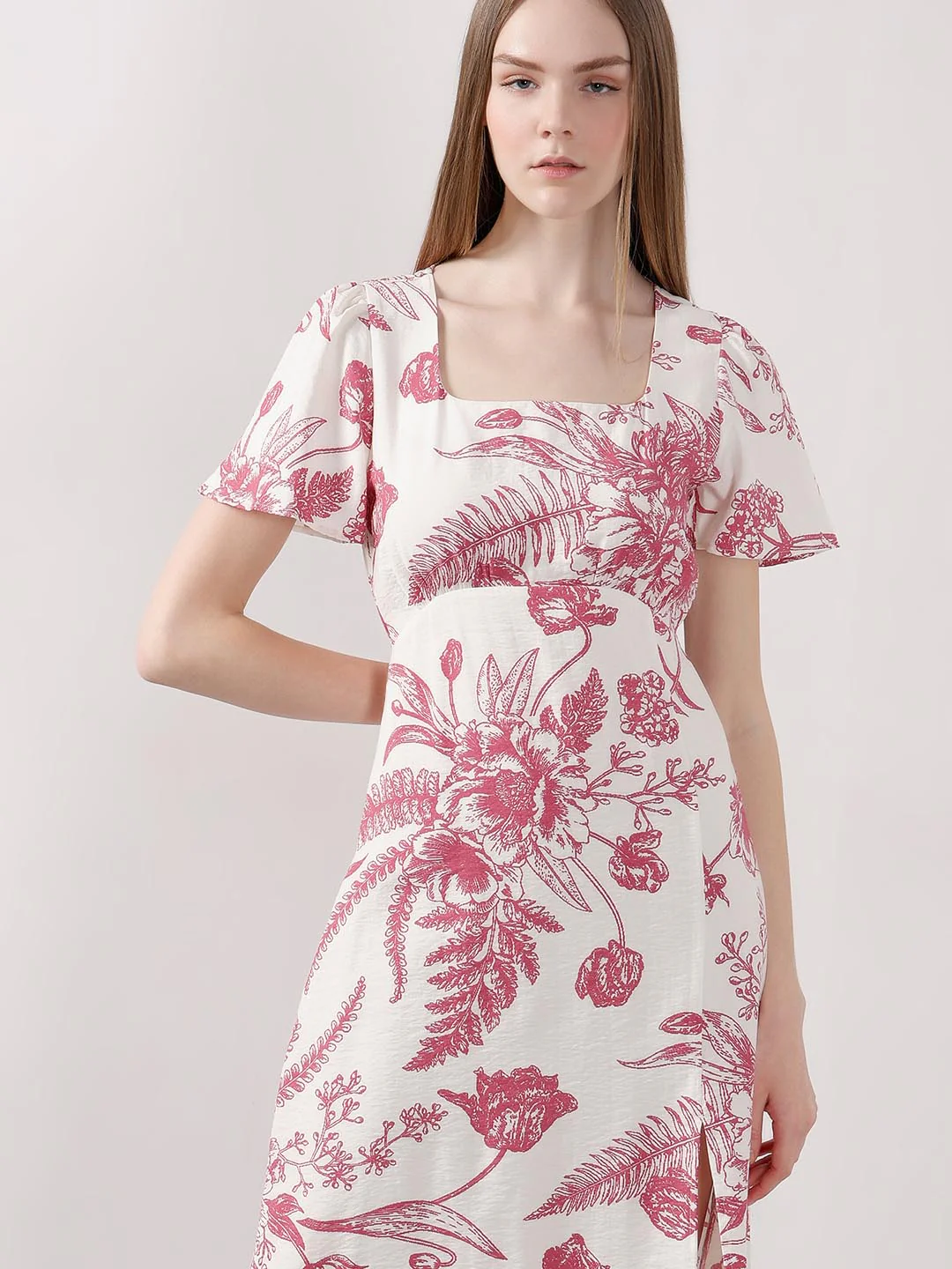 Vero Moda White Printed Midi Dress - Image 5