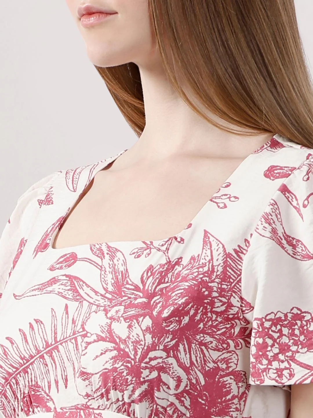 Vero Moda White Printed Midi Dress - Image 6