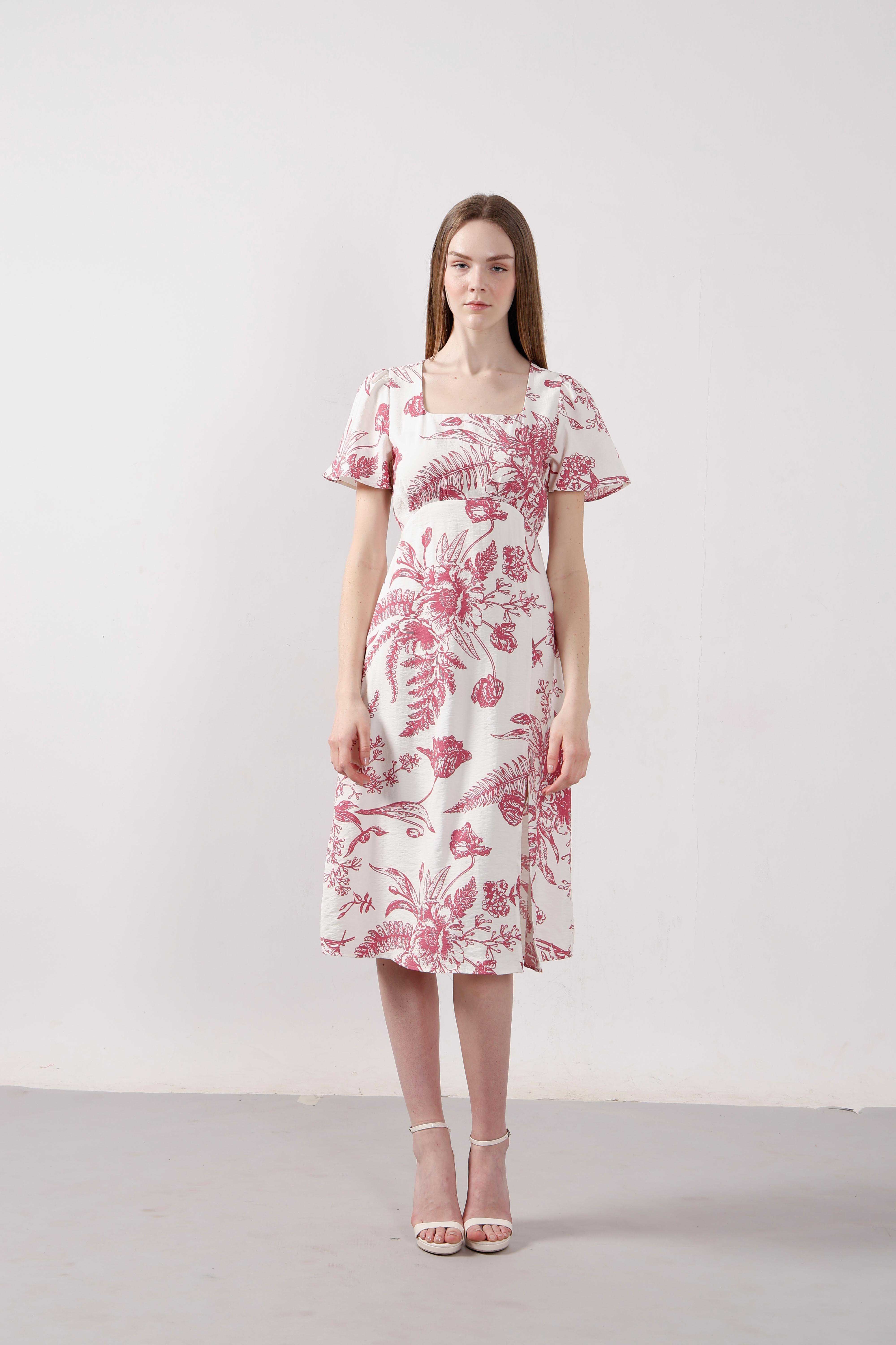 Vero Moda White Printed Midi Dress - Image 8
