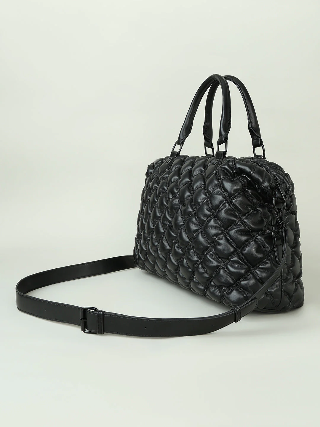 Black Textured Sling Bag - Image 3