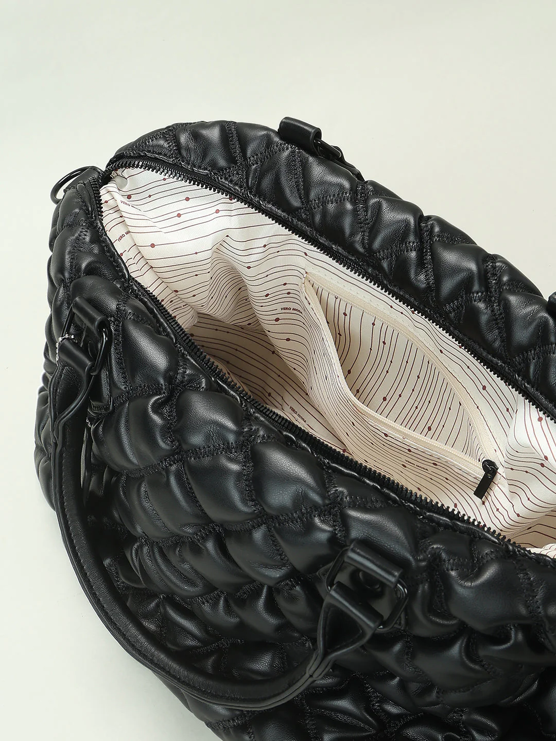 Black Textured Sling Bag - Image 4
