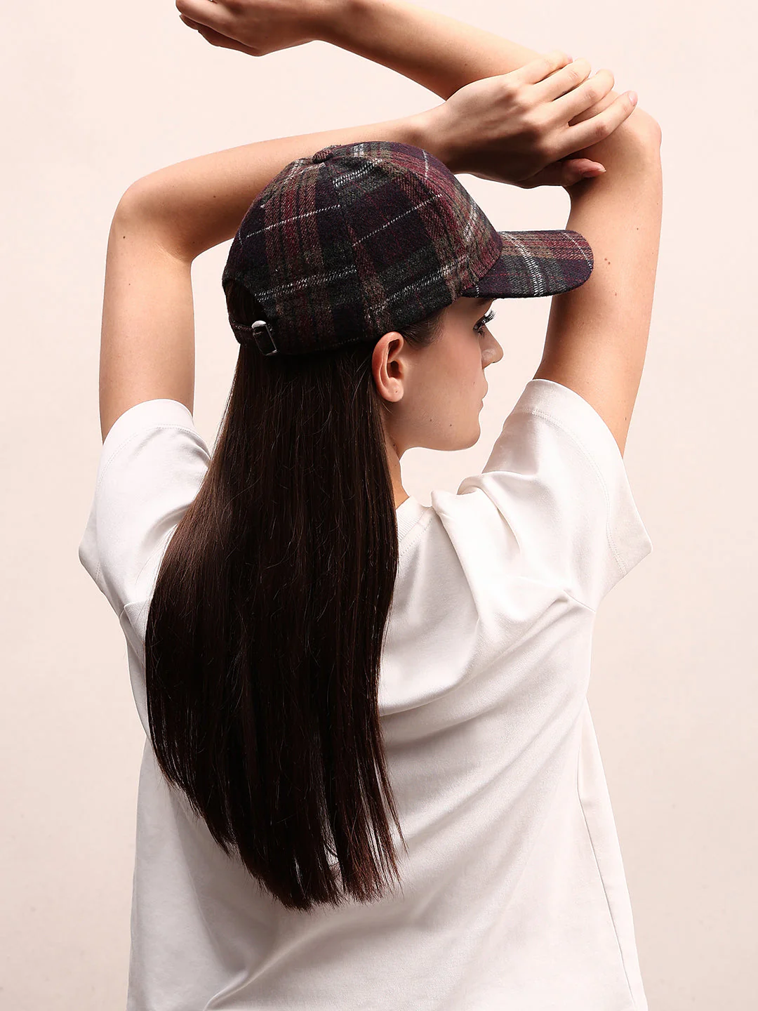 Multi-Colour Check Cap