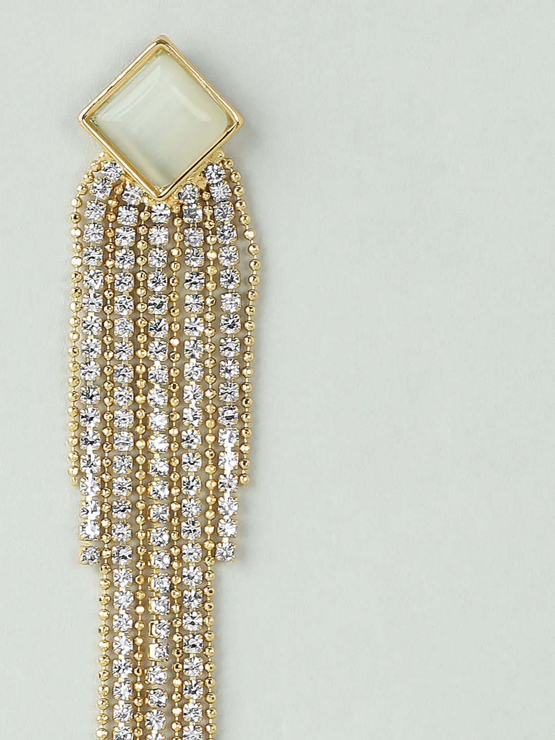 Rhinestone Detail Drop Earrings - Image 3