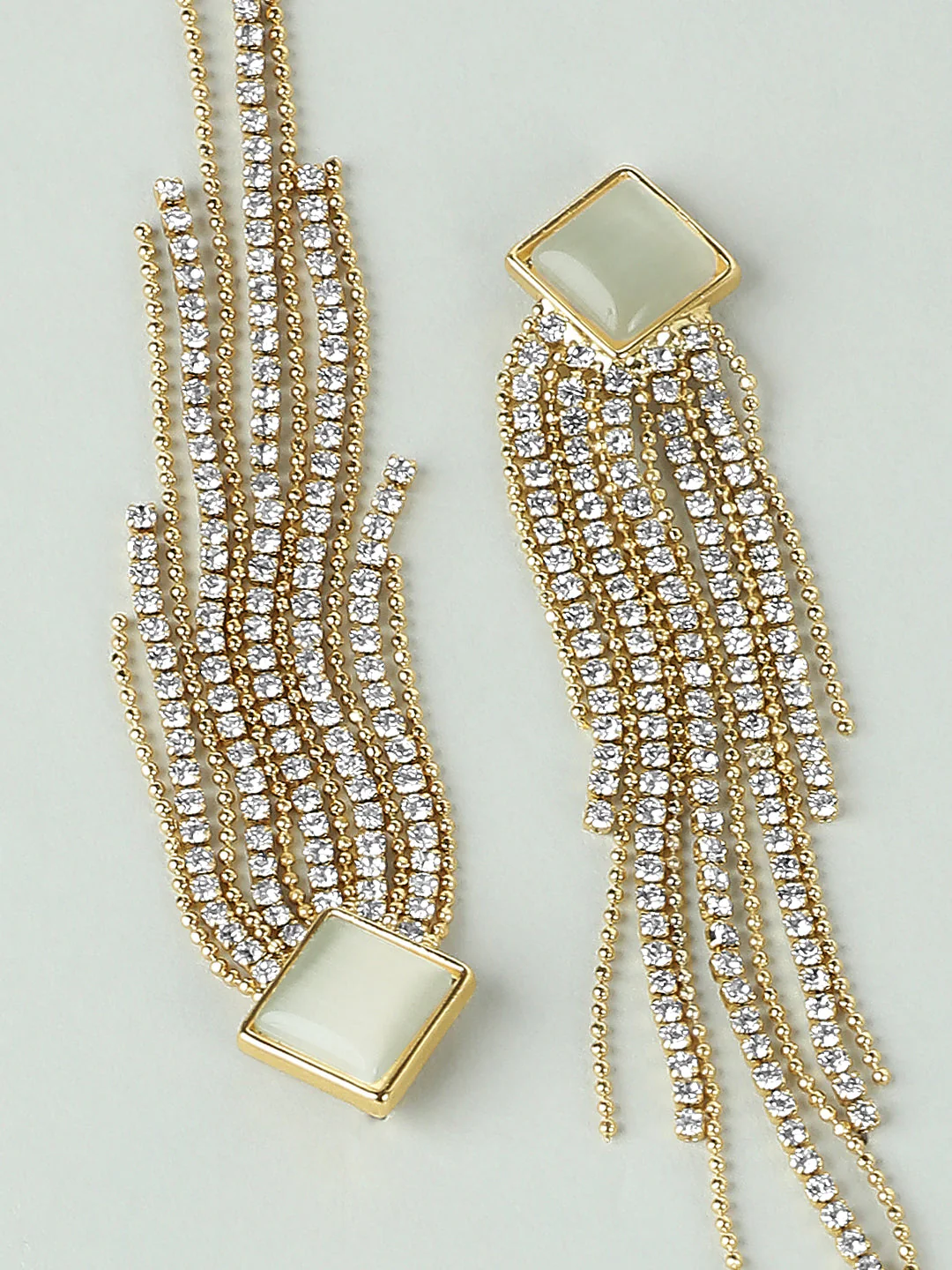 Rhinestone Detail Drop Earrings - Image 4