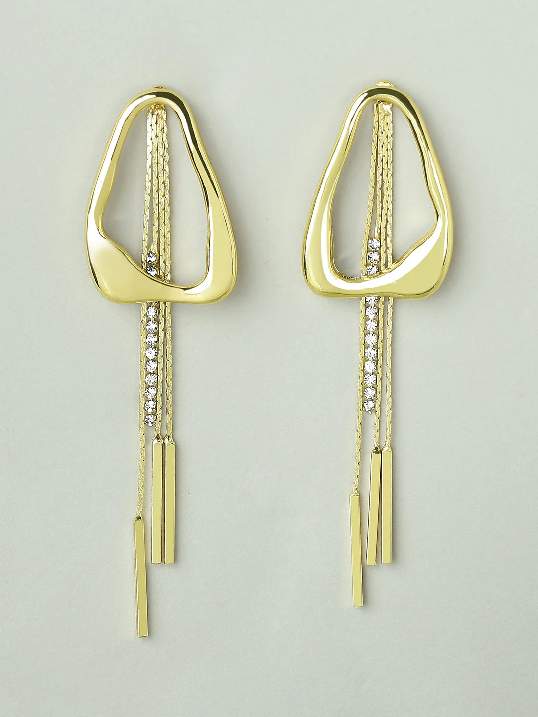 Golden Moulded Earrings - Image 2