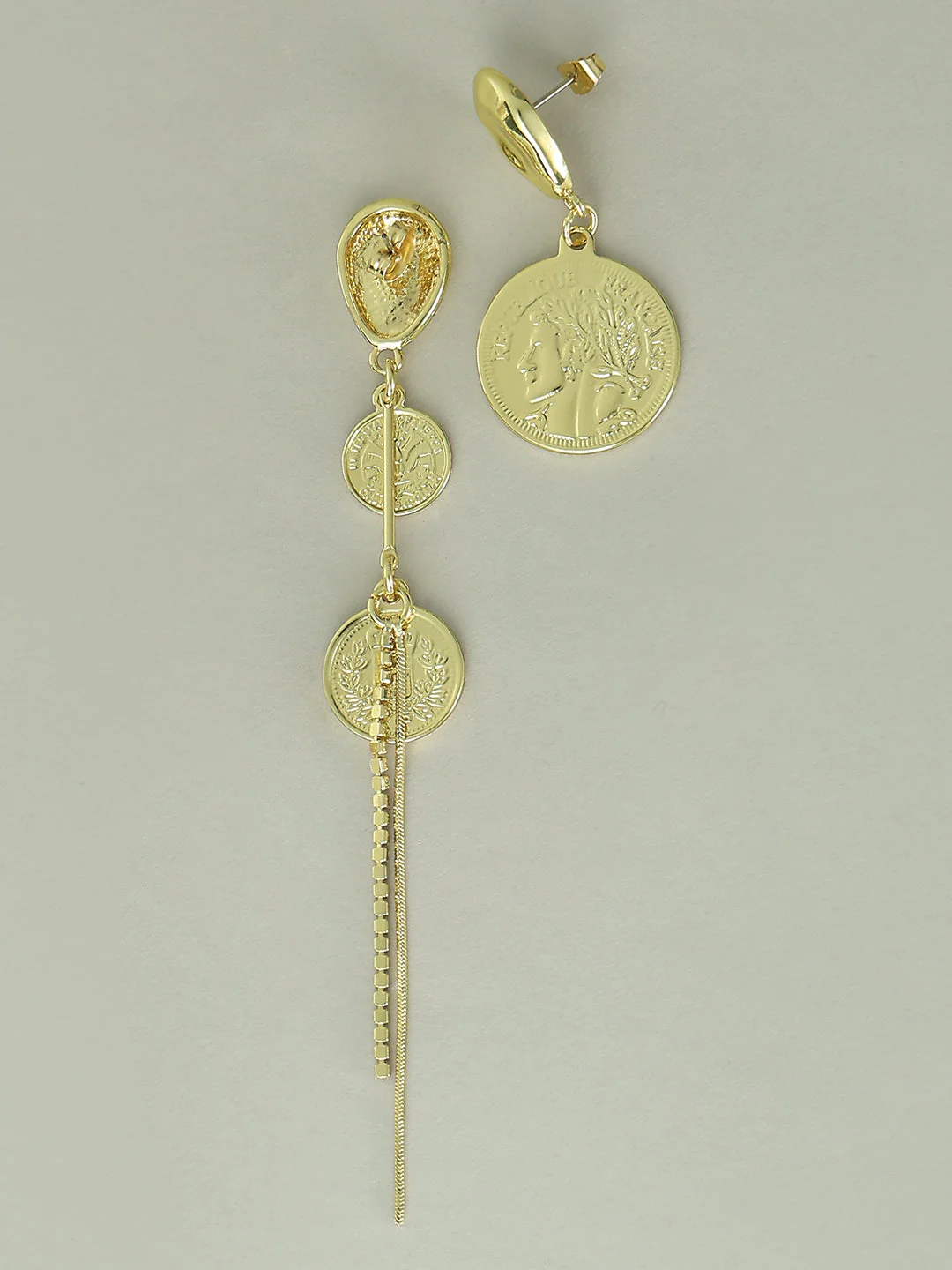 Golden Coin Earrings - Image 3