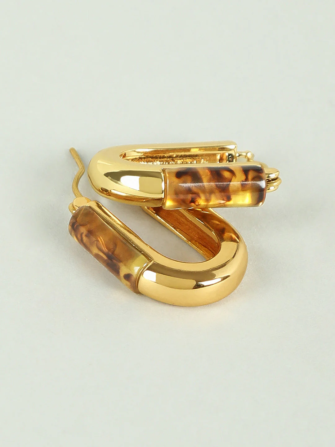 Golden U Shaped Earrings - Image 3