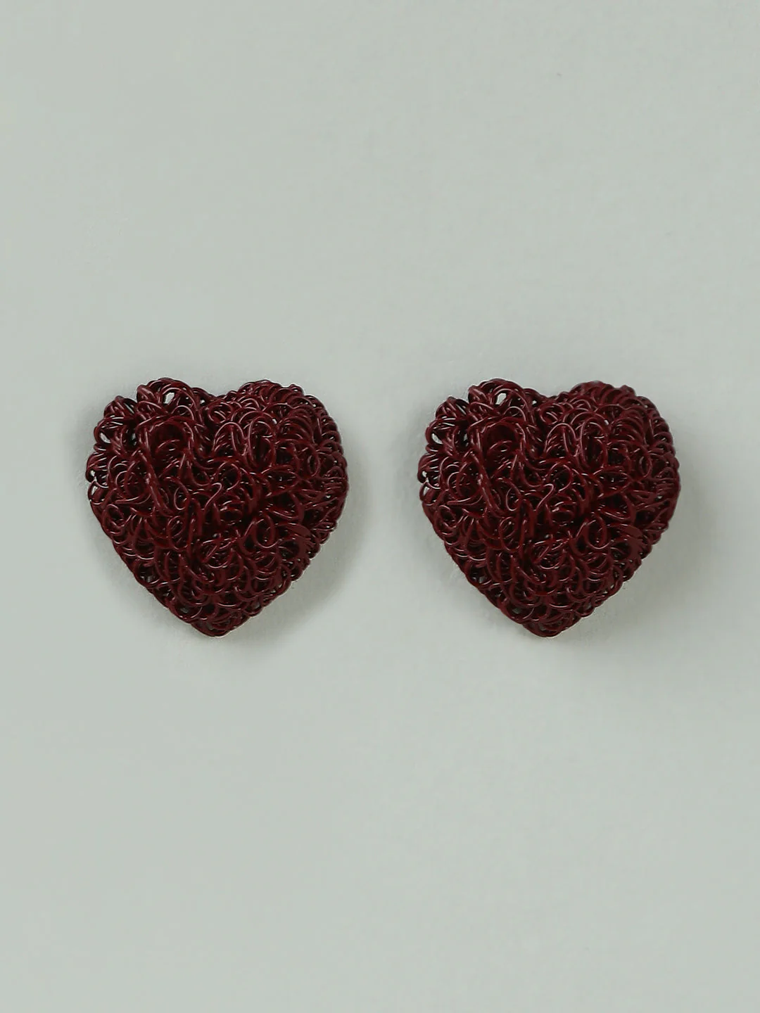 Red Heart Shaped Earrings - Image 2