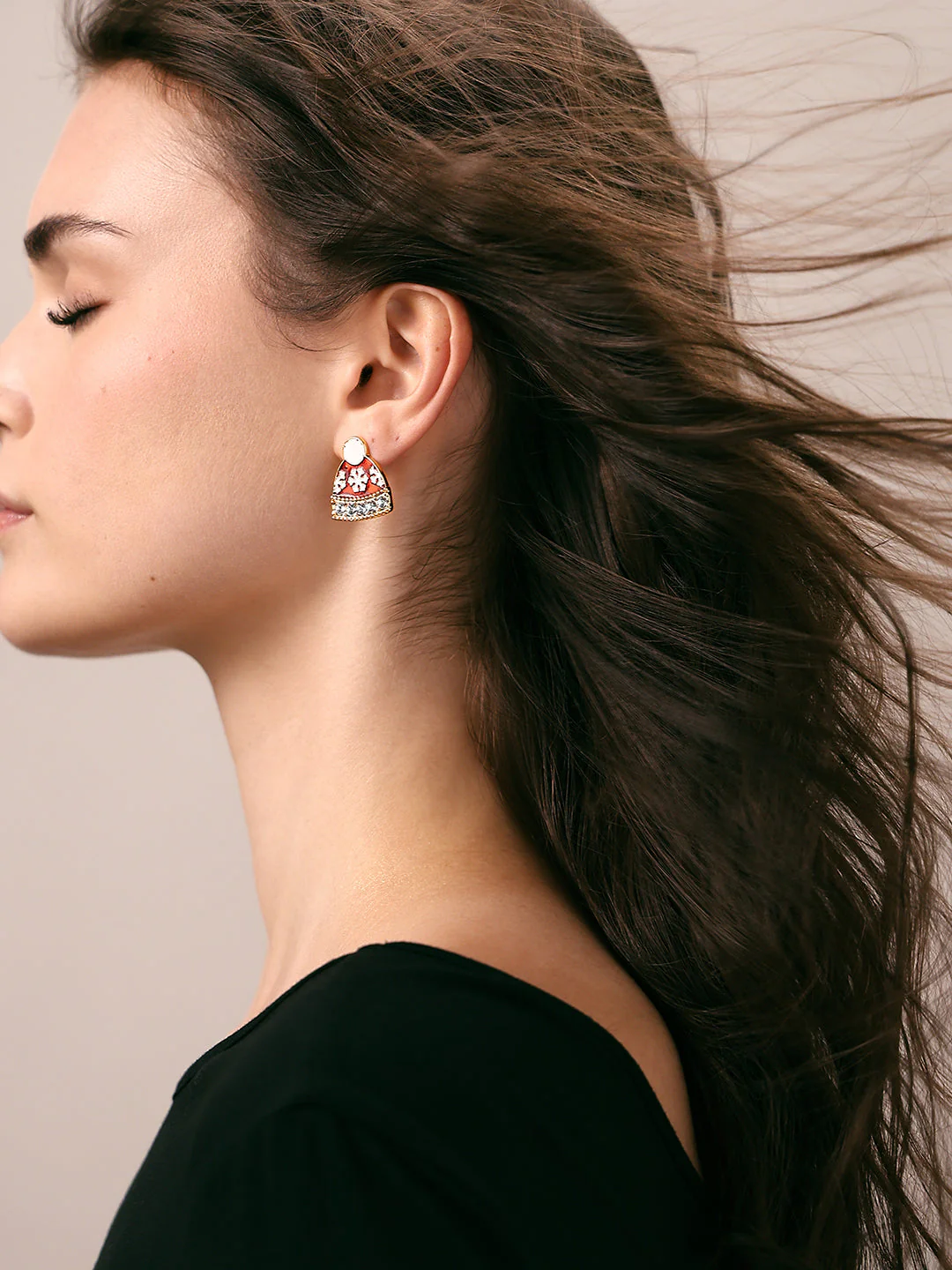 Snow Flake Multi-Coloured Earrings