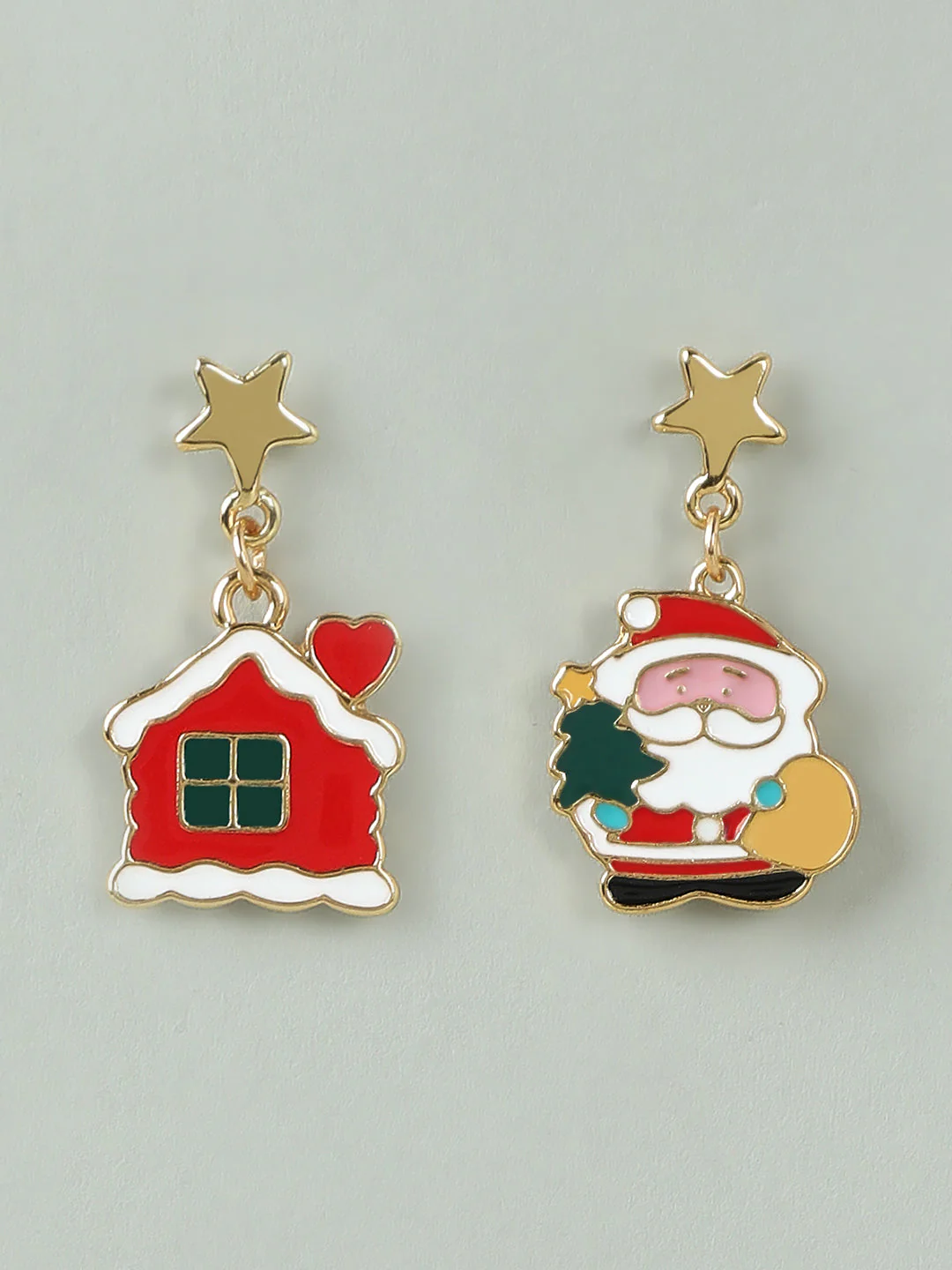 Multi-Colour Santa Earrings - Image 2