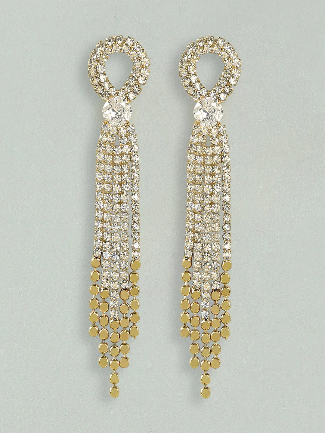 Rhinestone Drop Earrings - Image 2