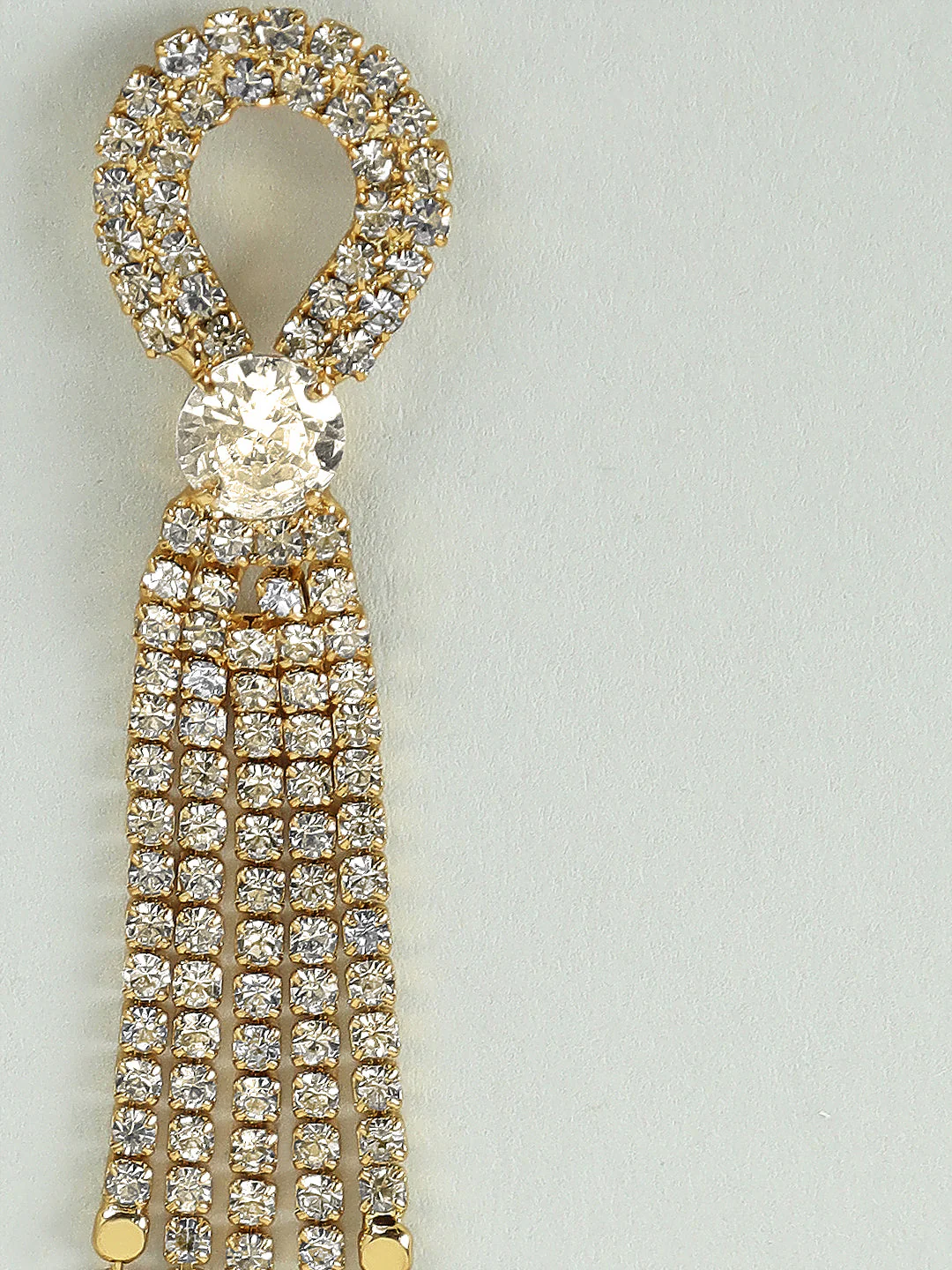 Rhinestone Drop Earrings - Image 3