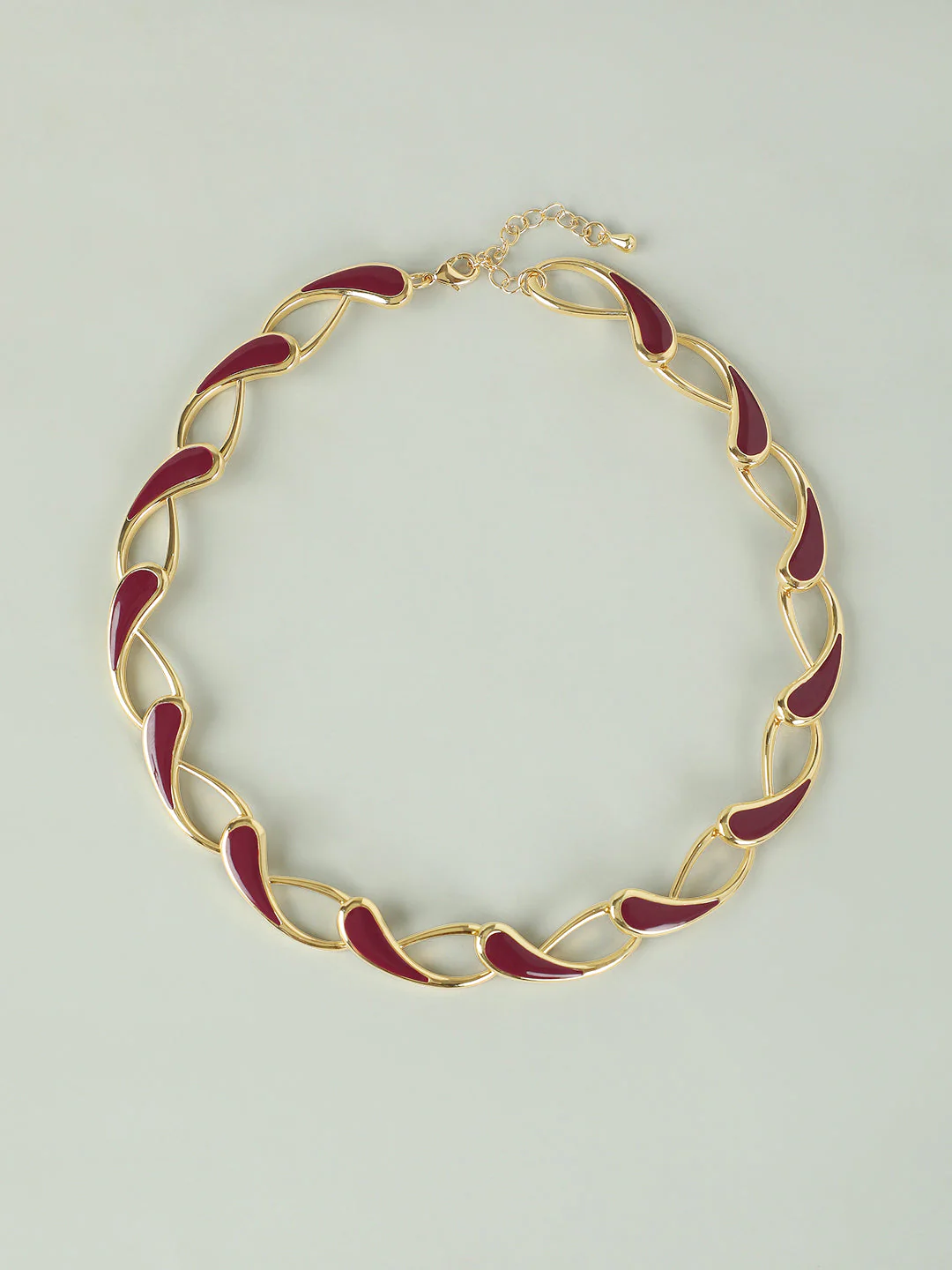Golden & Maroon Necklace - Image 2