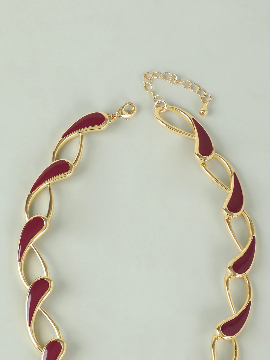 Golden & Maroon Necklace - Image 3