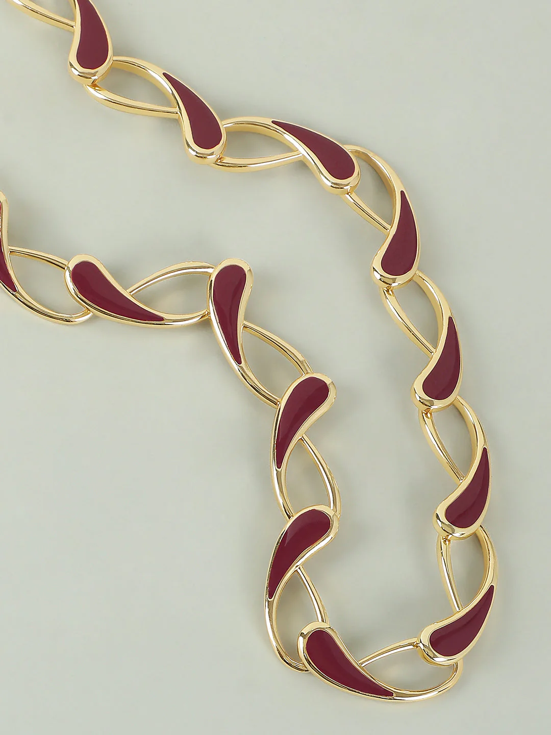 Golden & Maroon Necklace - Image 4