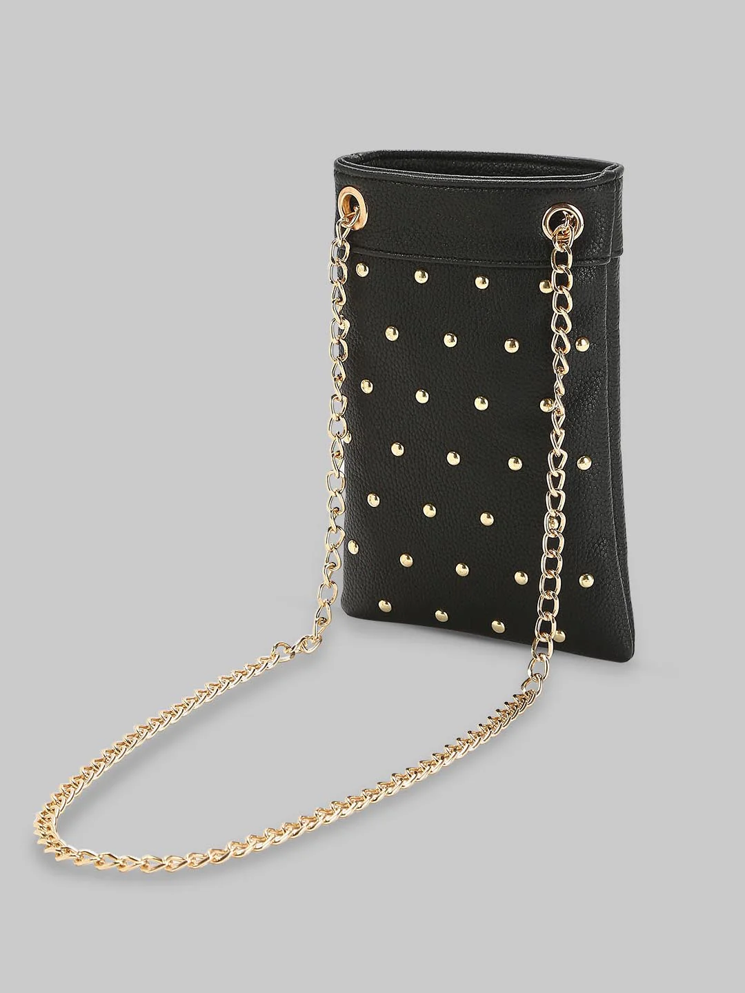 Black Golden Stud Phone Pouch - Image 3